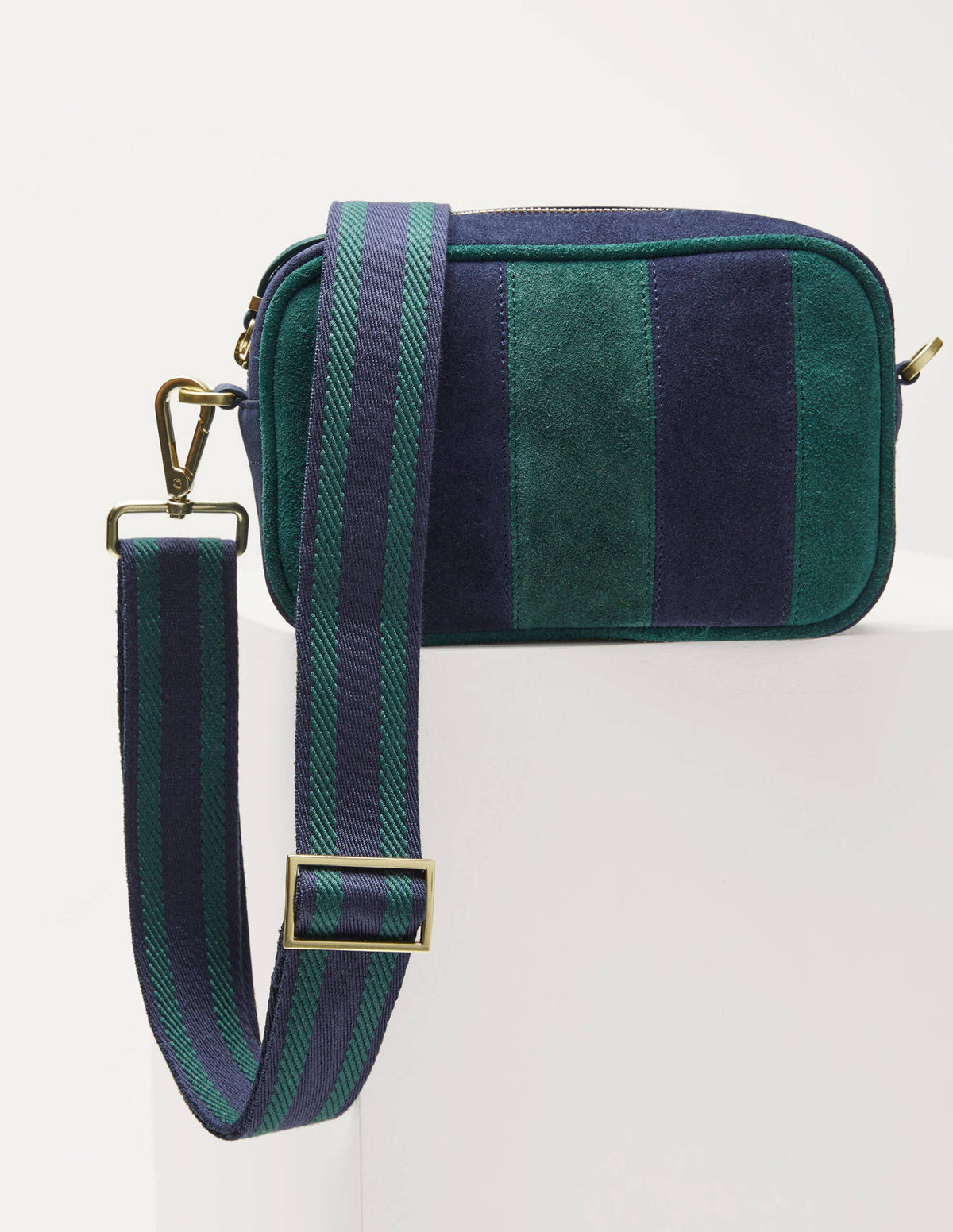 Leather Crossbody Bag-Navy-4