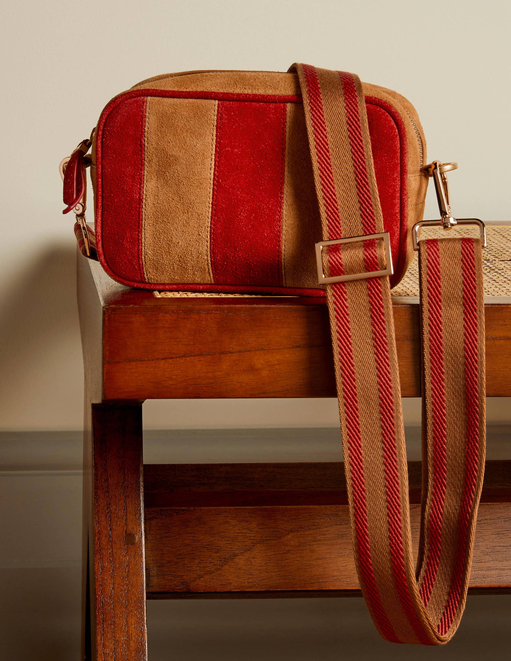 Leather Crossbody Bag-Tan - Image 1