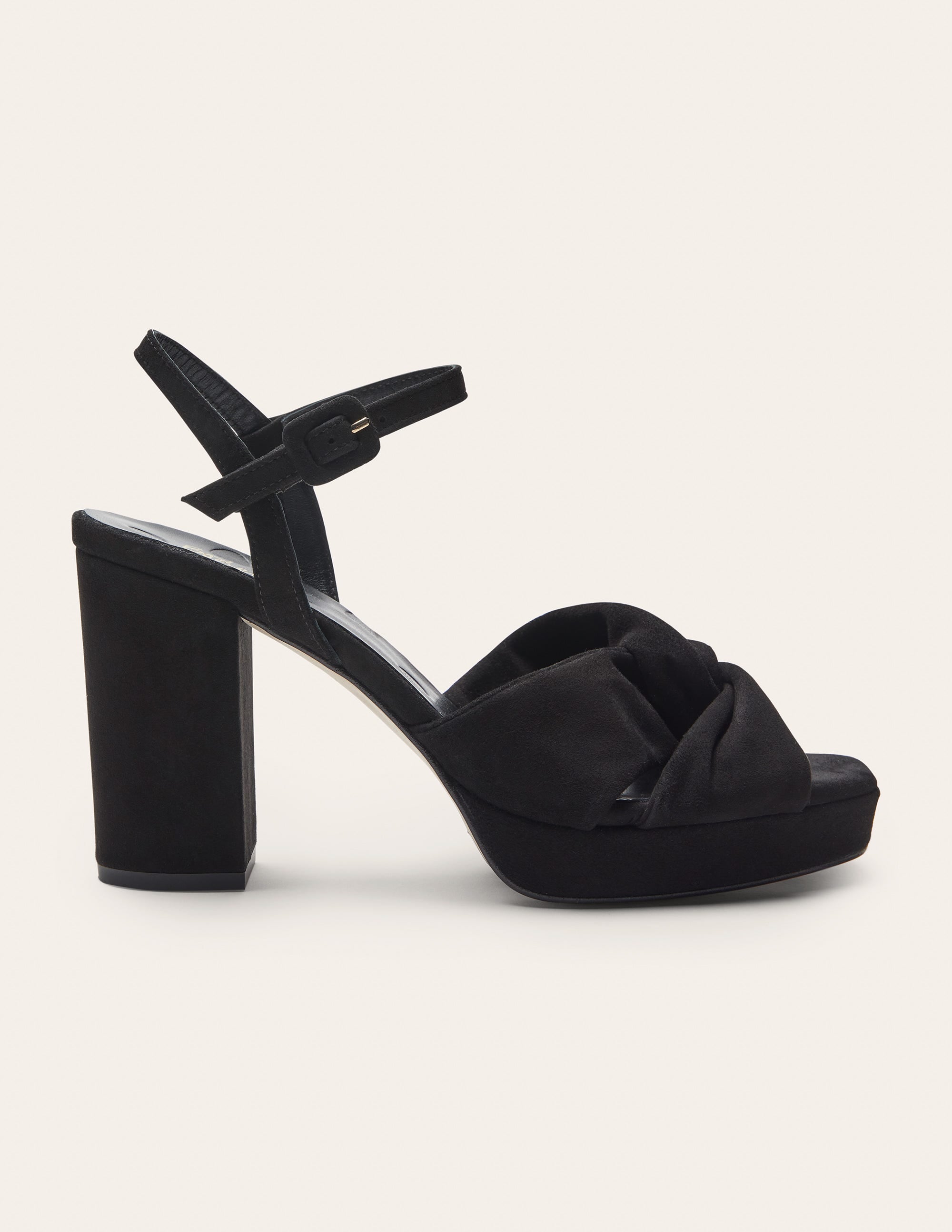 Twist Front Platform Sandals-Black - Image 2