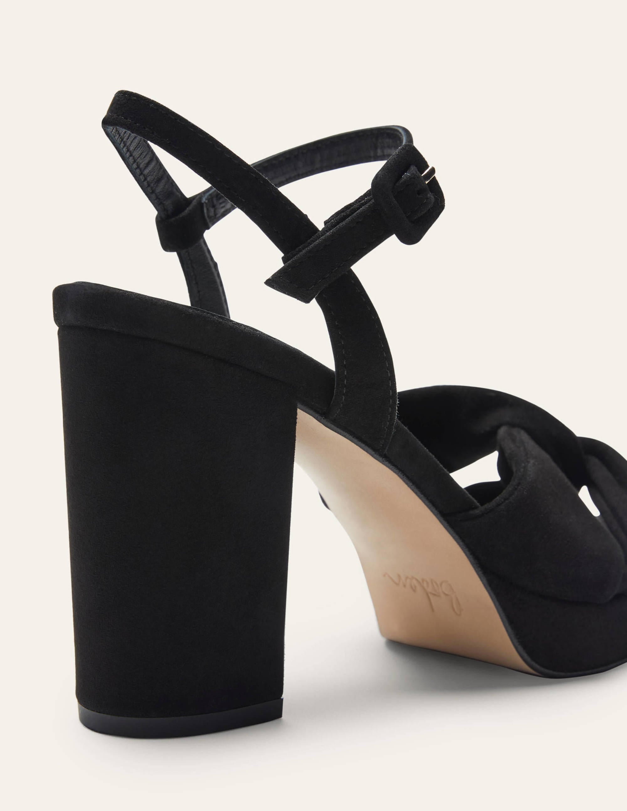 Twist Front Platform Sandals-Black - Image 3