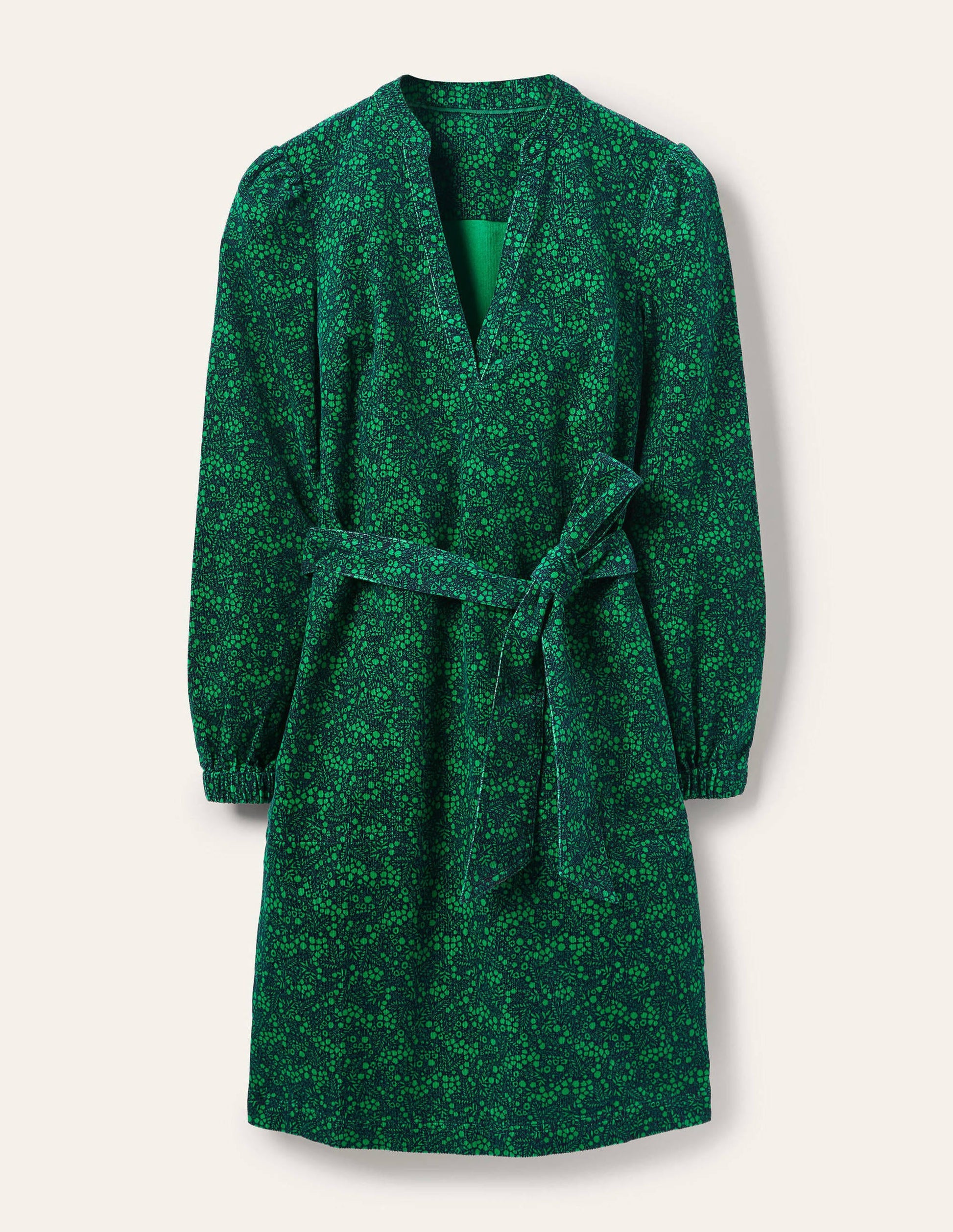 Esmeralda Tie Waist Dress-French Navy, Enchanting Forest-5