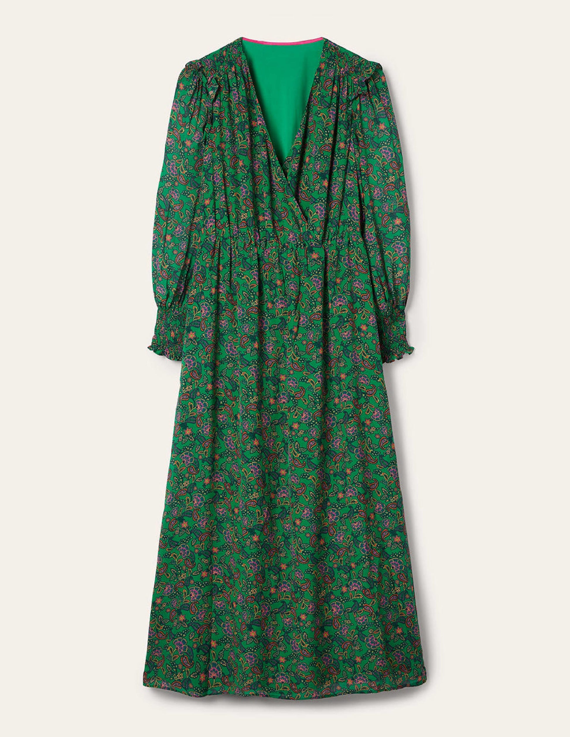 Becky Midi Wrap Dress-Highland Green, Exotic Floral-7