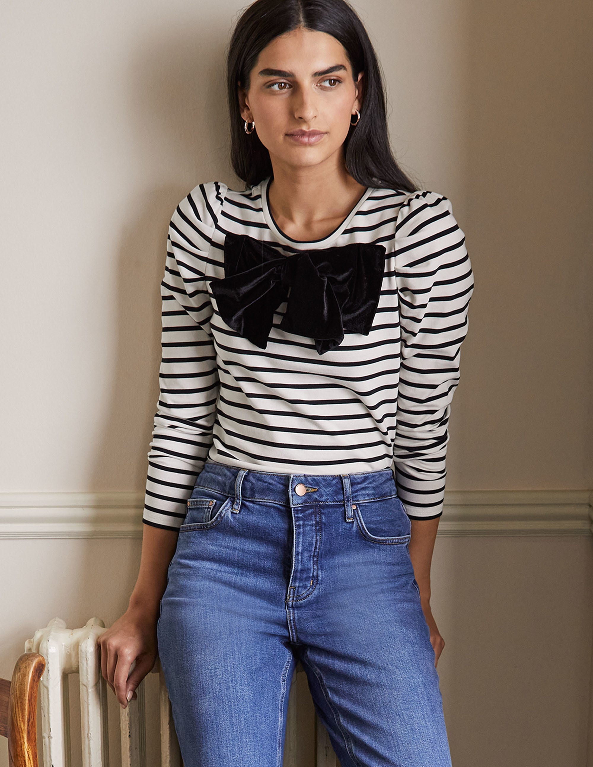 Imogen Breton-Ivory/ Black Bow - Image 1