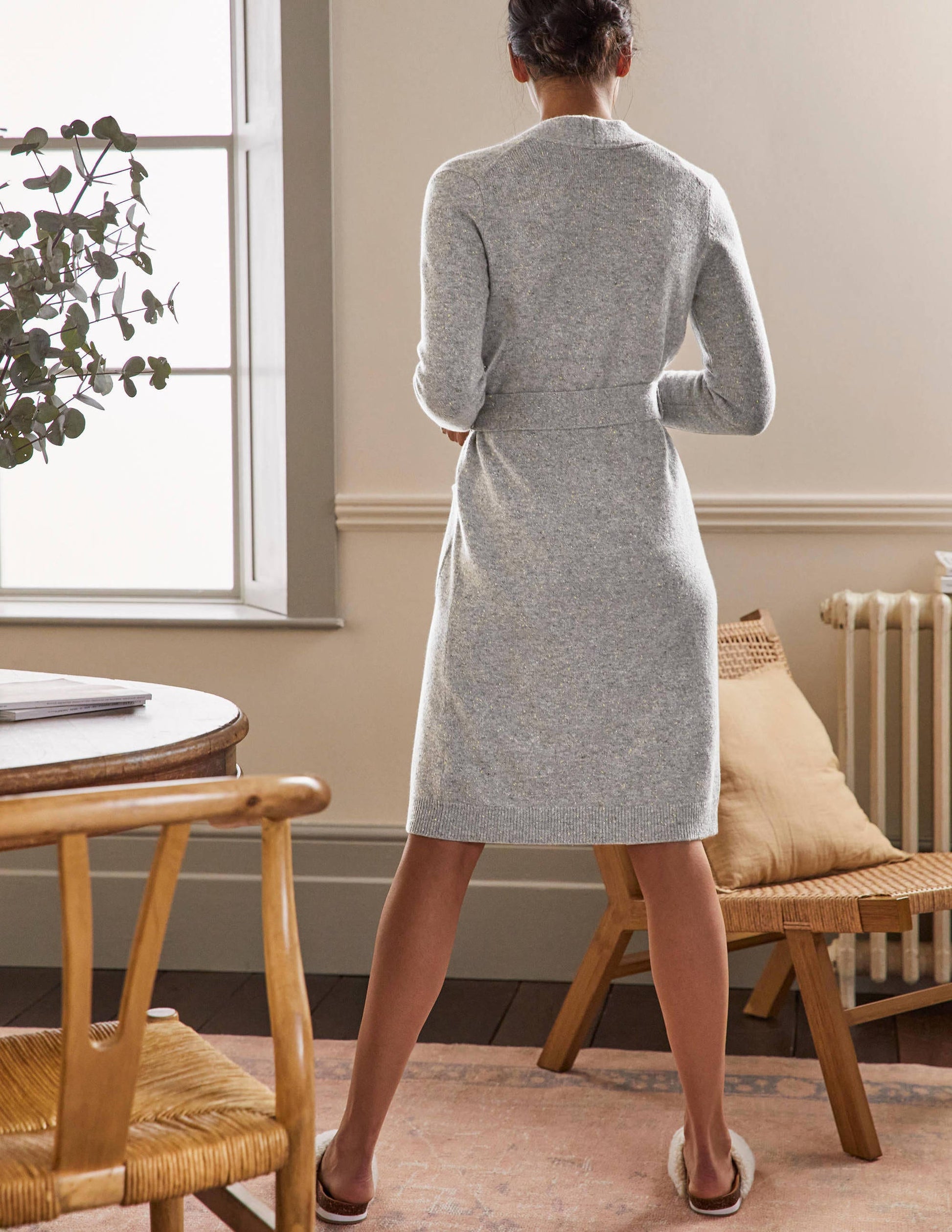 Cashmere Robe-Mid Grey Melange, Multi Neps-3