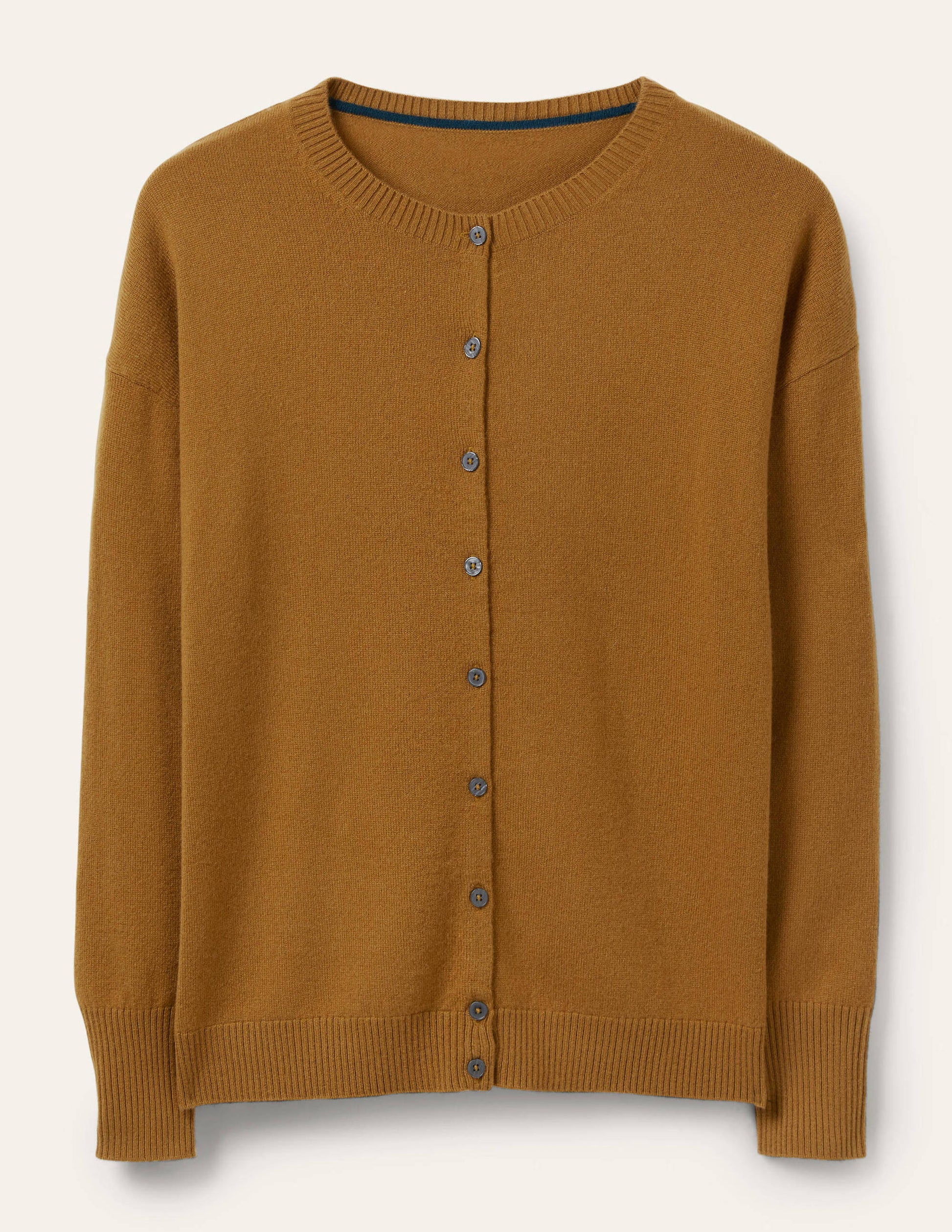 Cashmere Cardigan-Moss Brown-5
