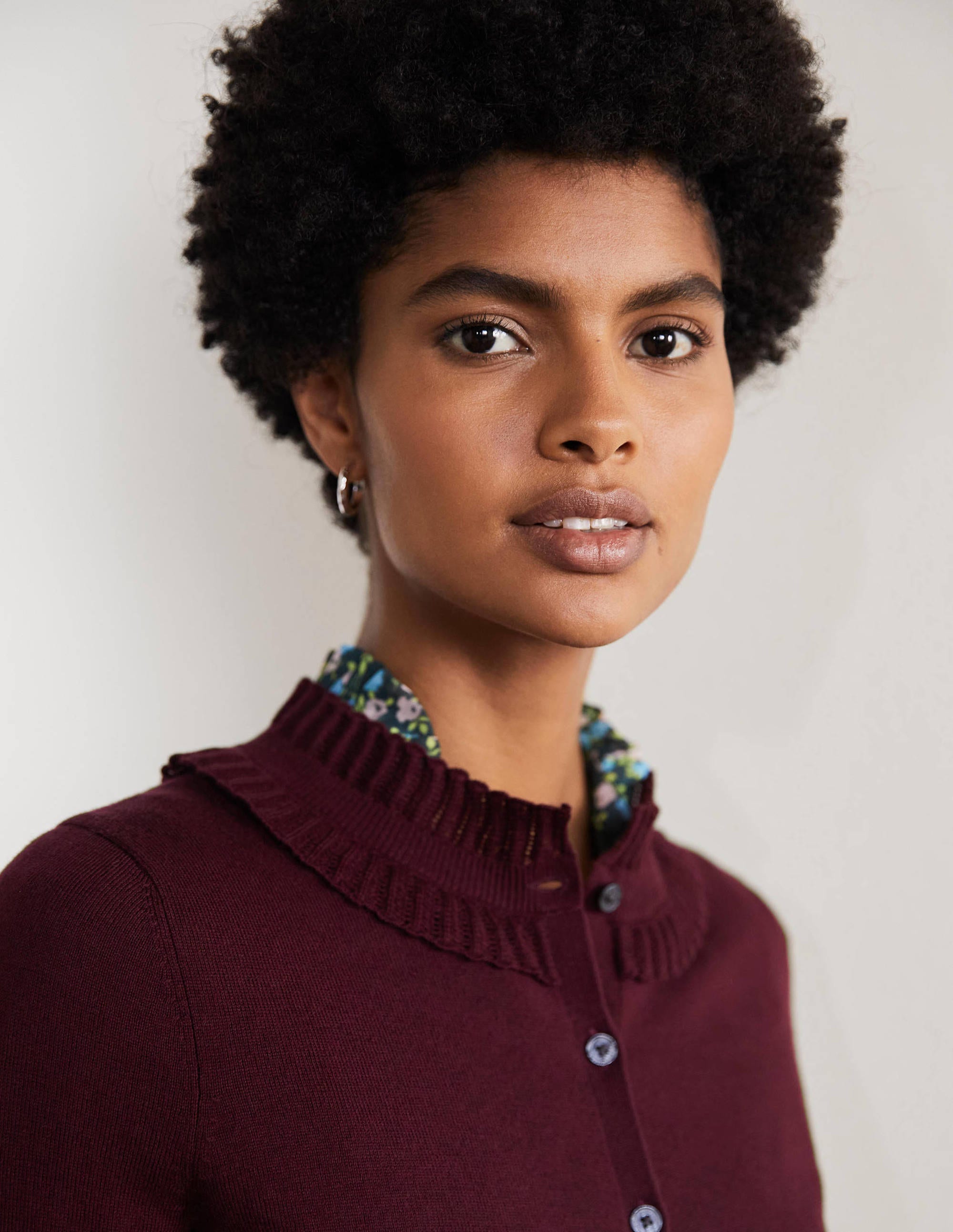 Frederica Pointelle Cardigan-Deep Wisteria - Image 2