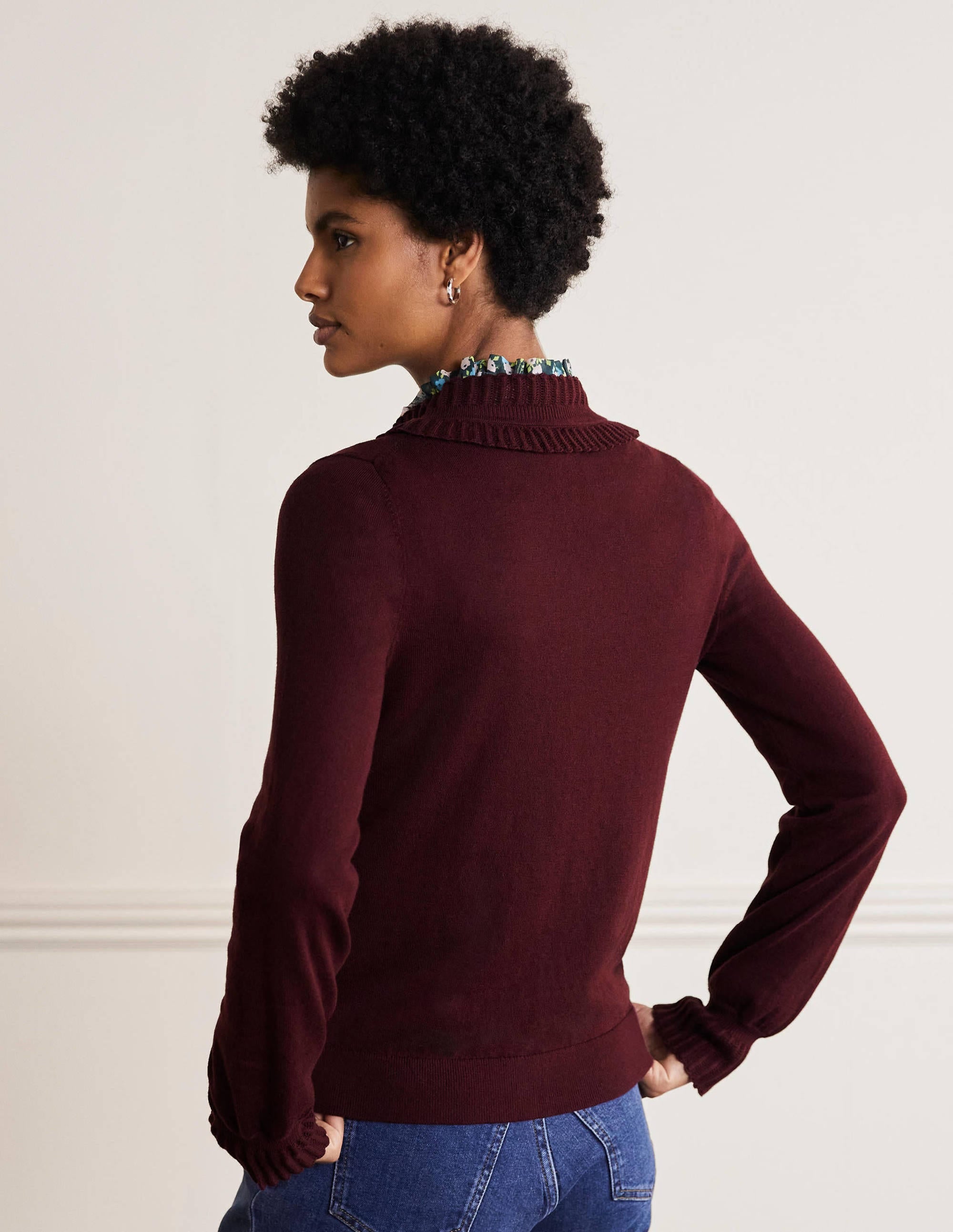 Frederica Pointelle Cardigan-Deep Wisteria - Image 3