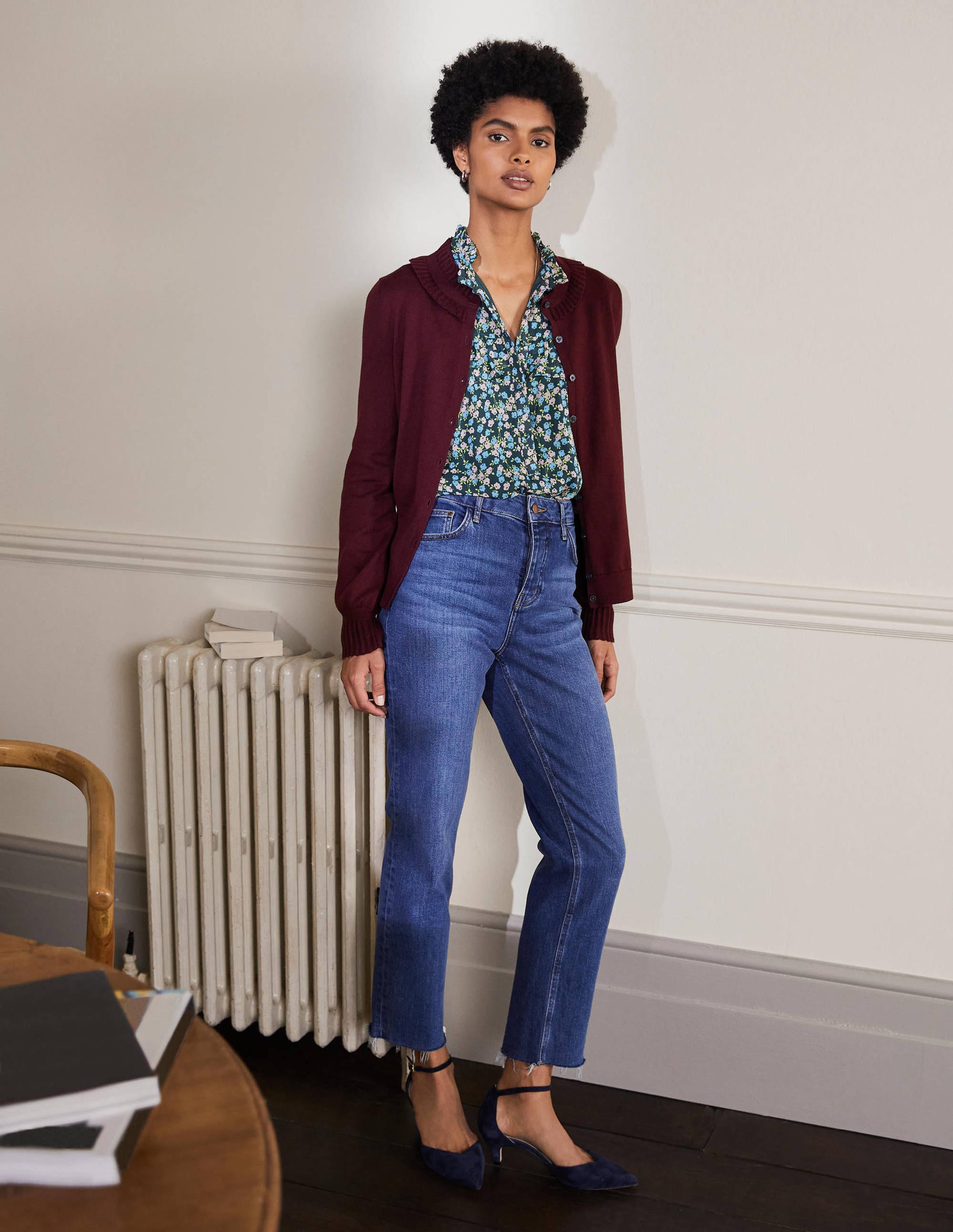 Frederica Pointelle Cardigan-Deep Wisteria - Image 4