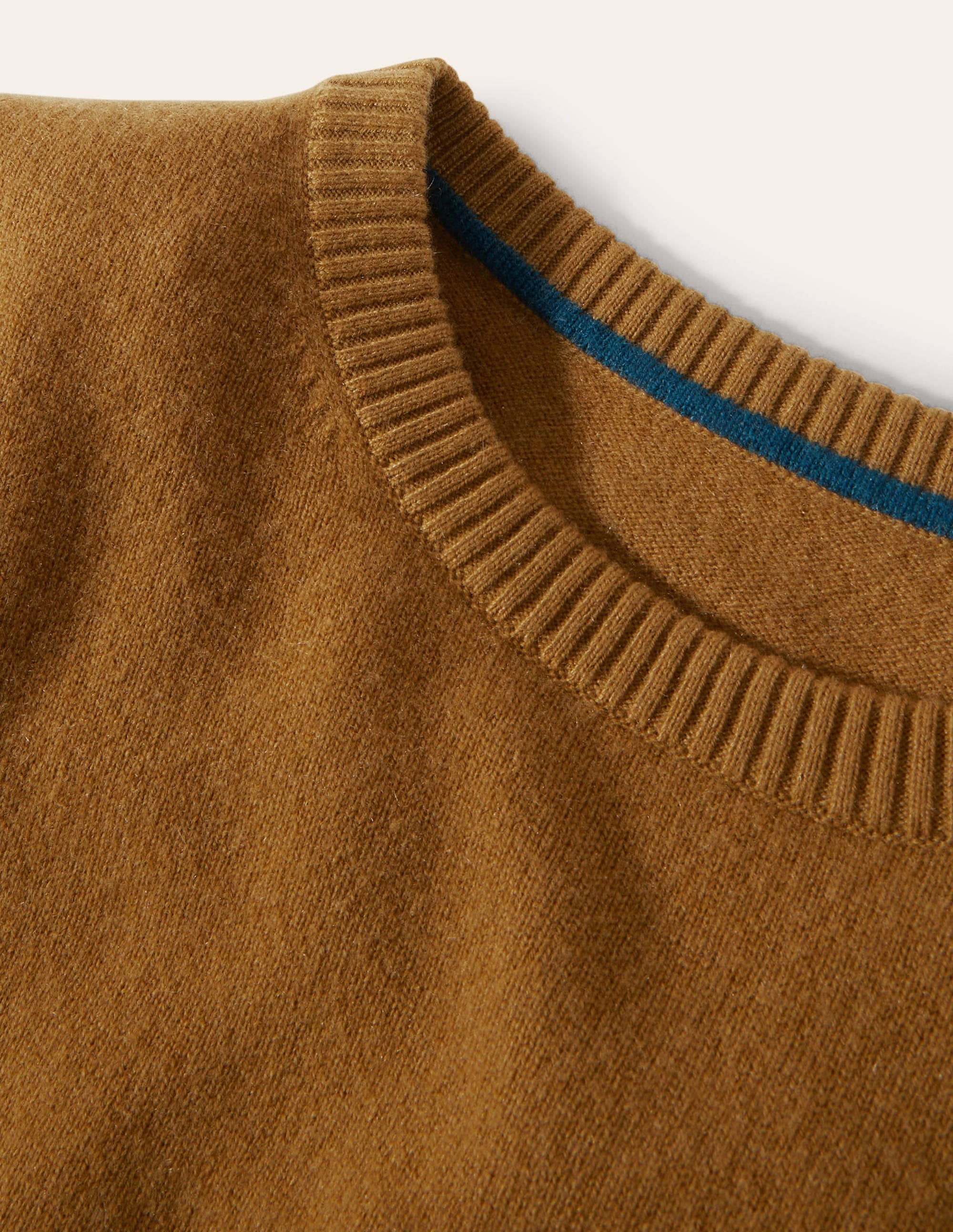 Cashmere Crew Neck Sweater-Moss Brown - Image 6