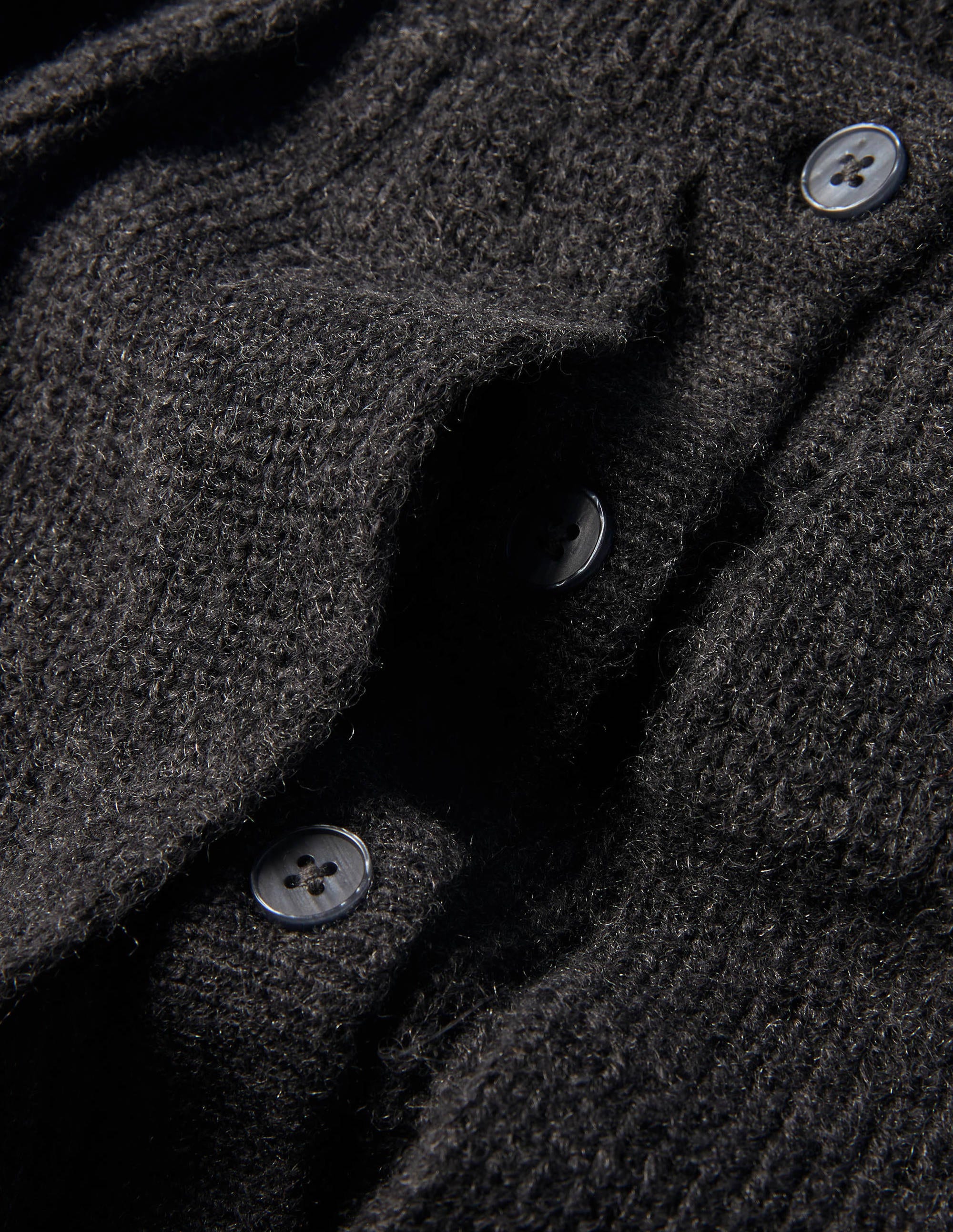 Fluffy Frill Collar Sweater-Charcoal Melange - Image 6