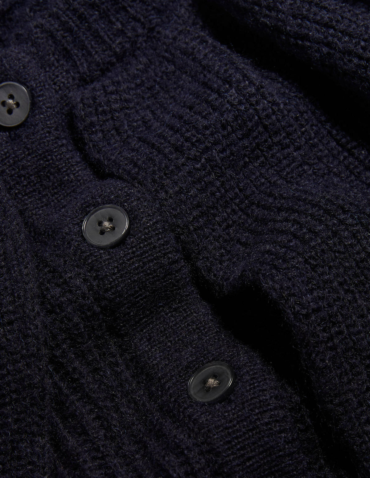 Fluffy Frill Collar Sweater-Navy - Image 6