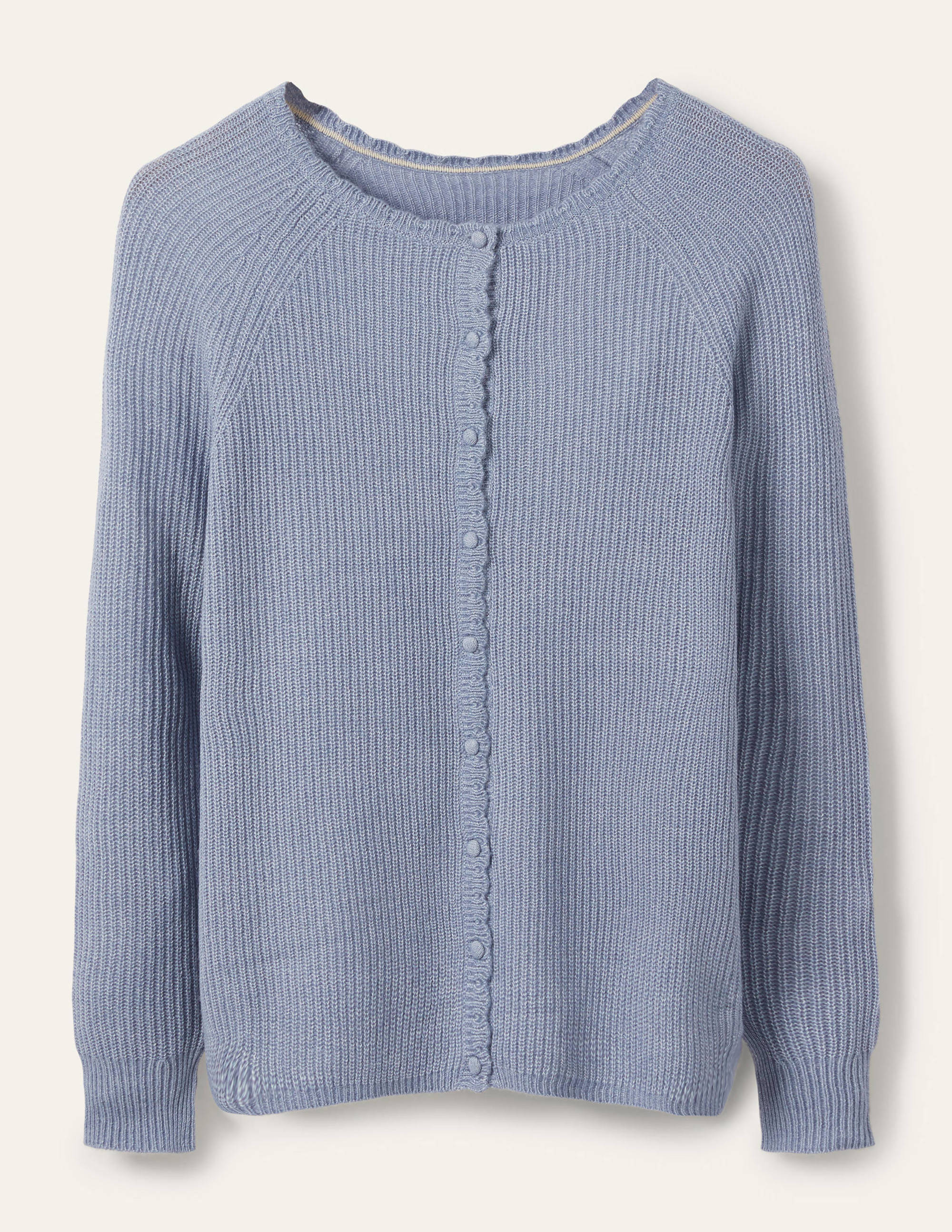 Ella Scallop Fluffy Cardigan-River - Image 5