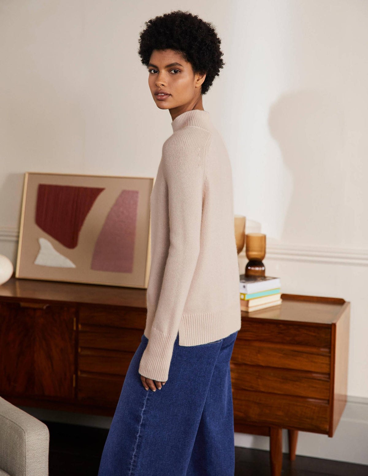 Anna Cashmere Sweater-Warm Ivory - Image 3