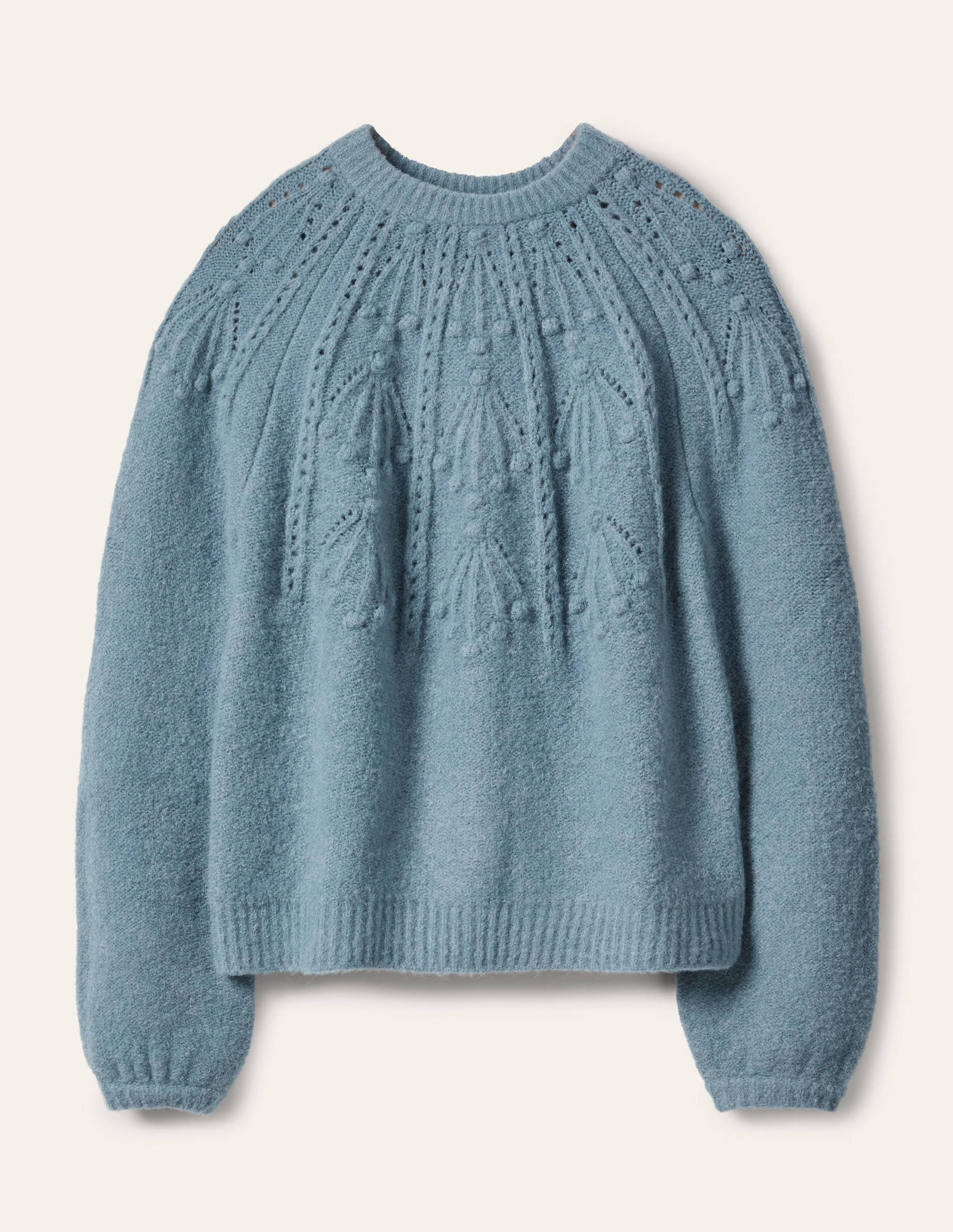 Relaxed Cable Sweater-Airforce - Image 7