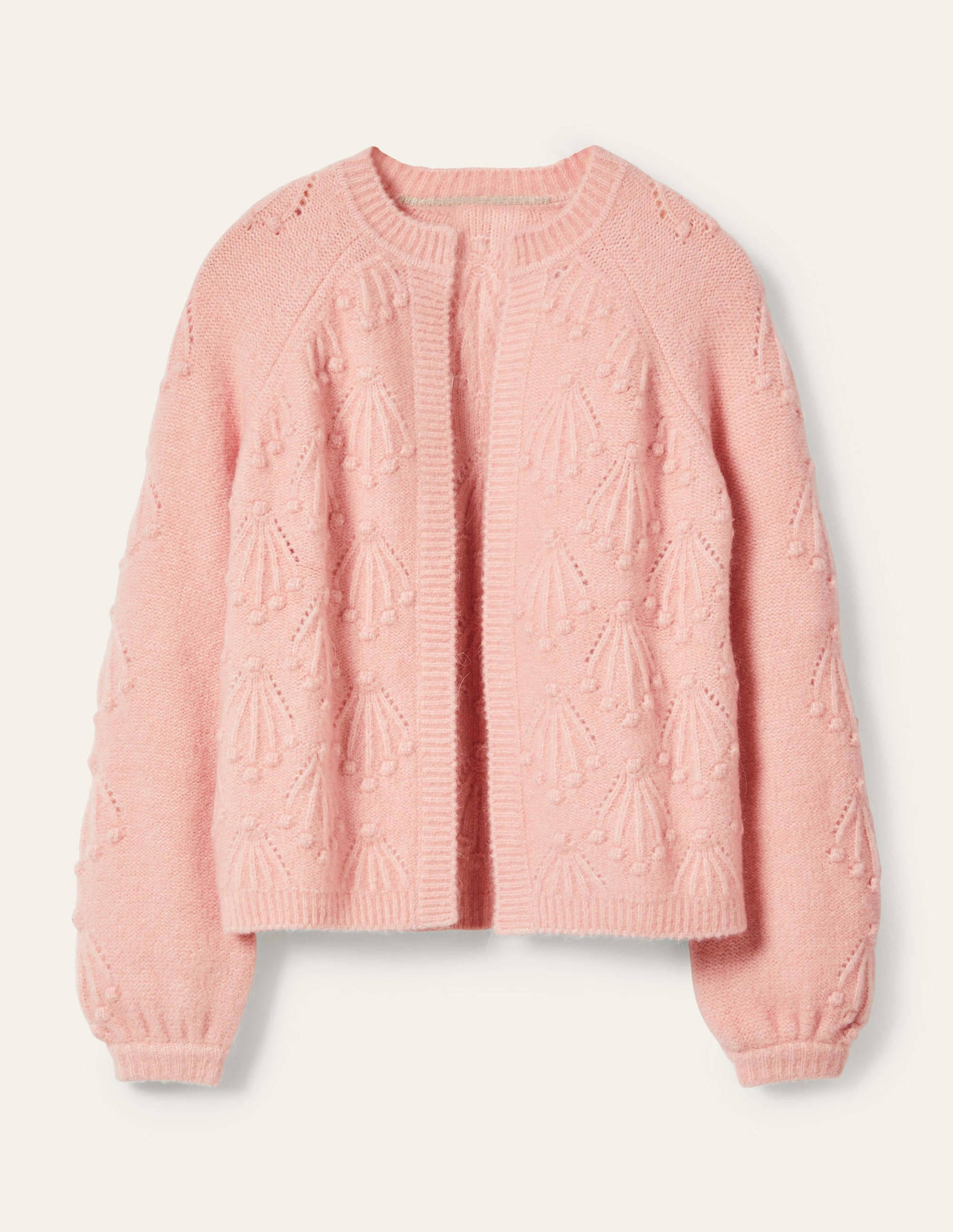 Relaxed Cable Cardigan-Milkshake-6