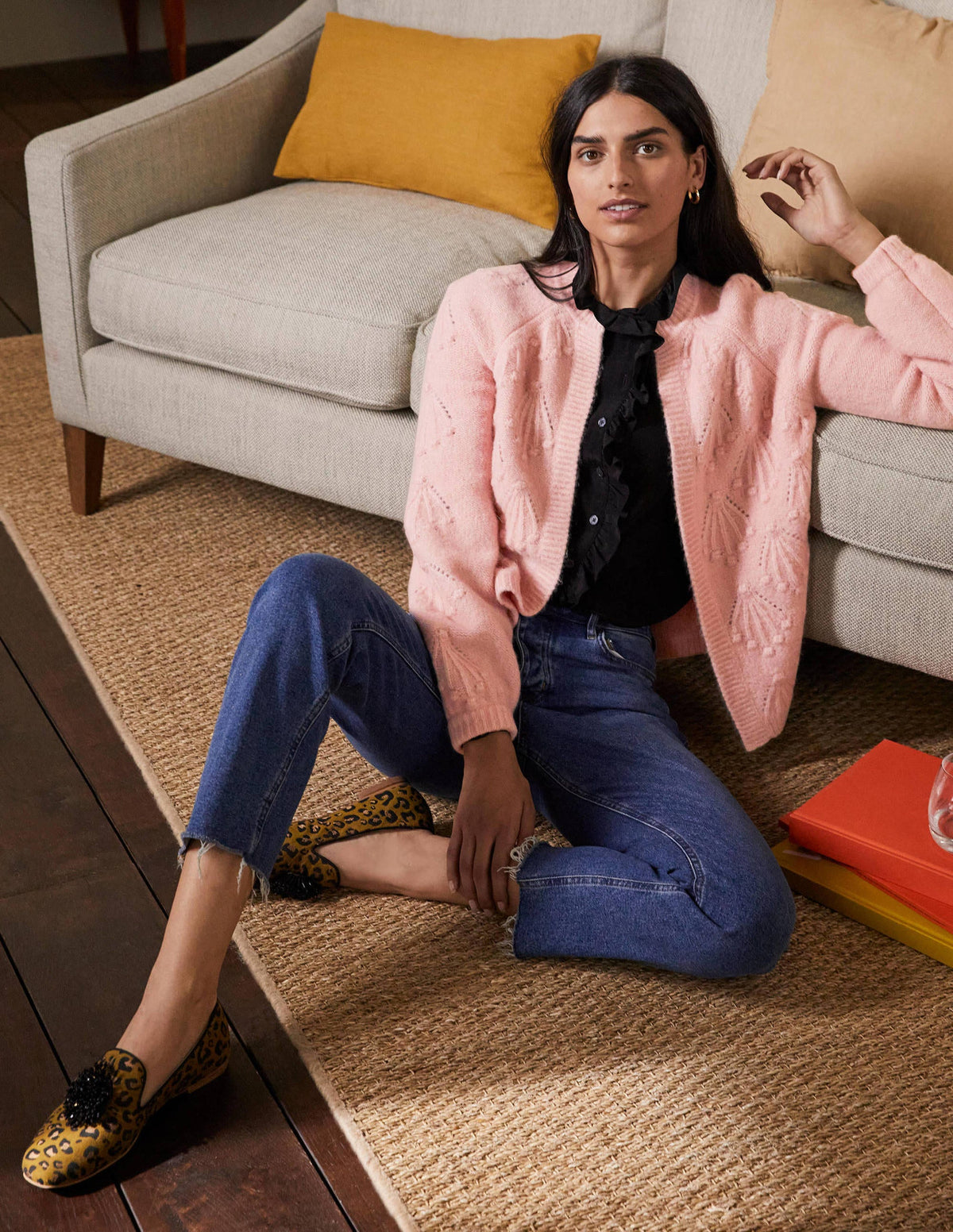 Relaxed Cable Cardigan-Milkshake-1