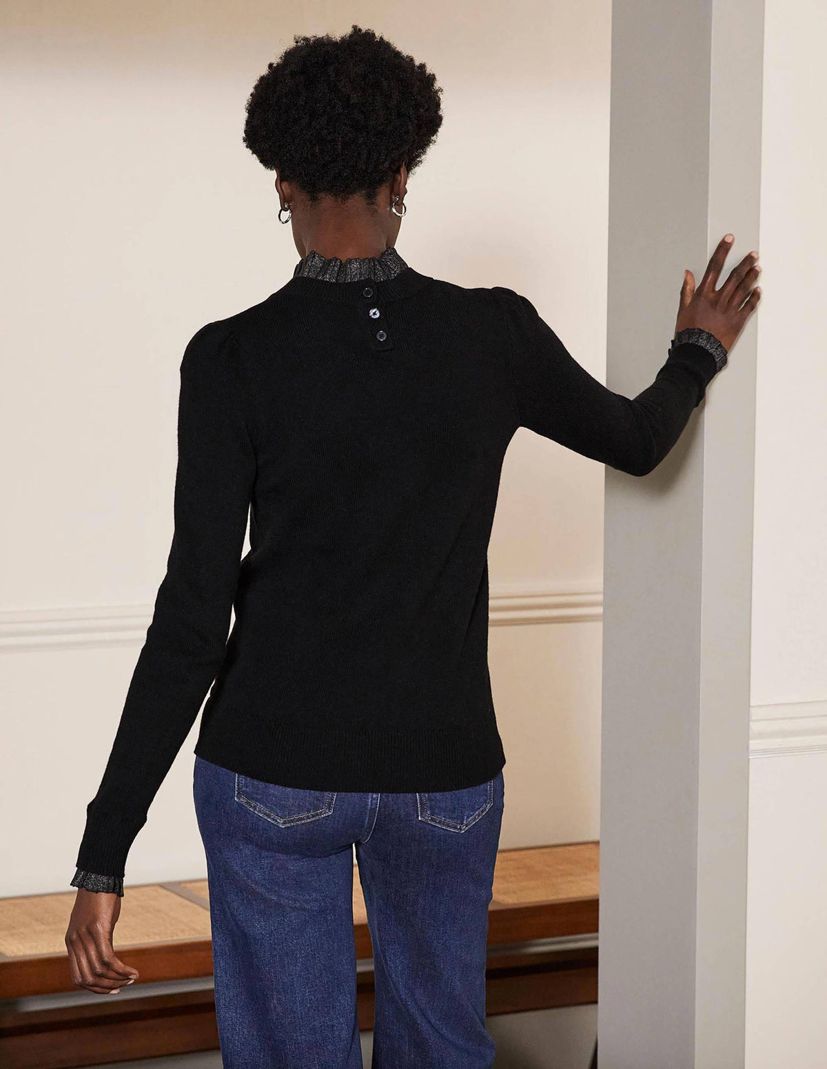 Felicity Embellished Sweater-Black Metallic-3