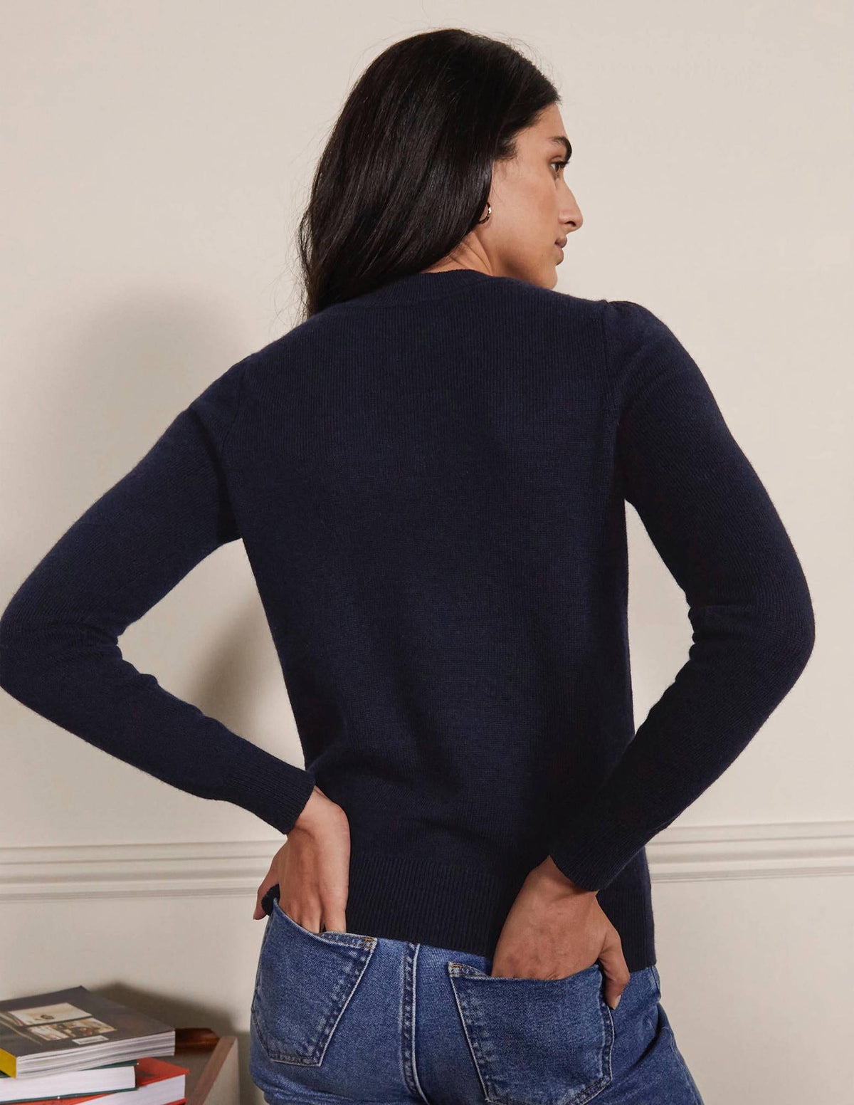 Felicity Embellished Sweater-Navy - Image 3