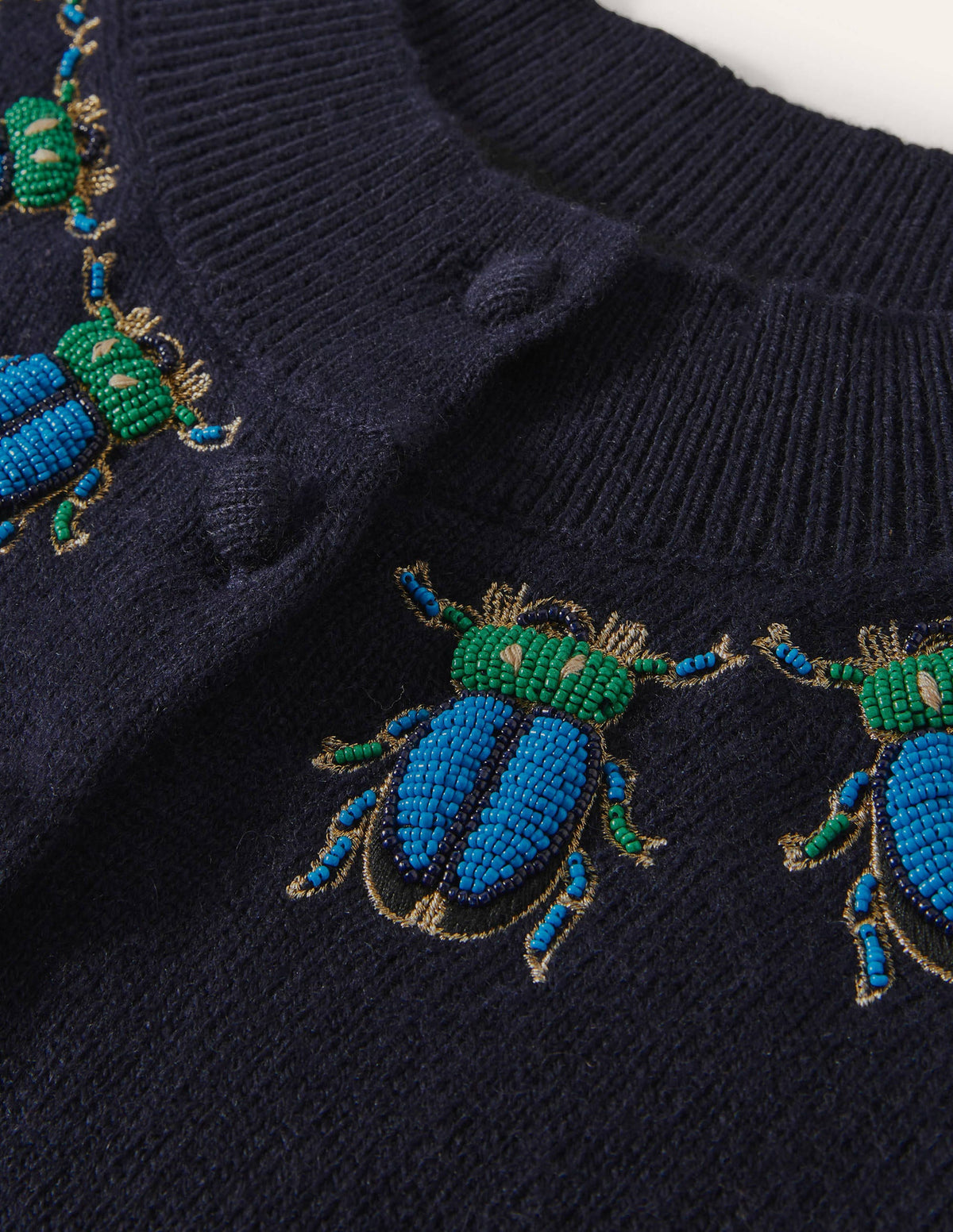 Embellished Cardigan-Navy-5