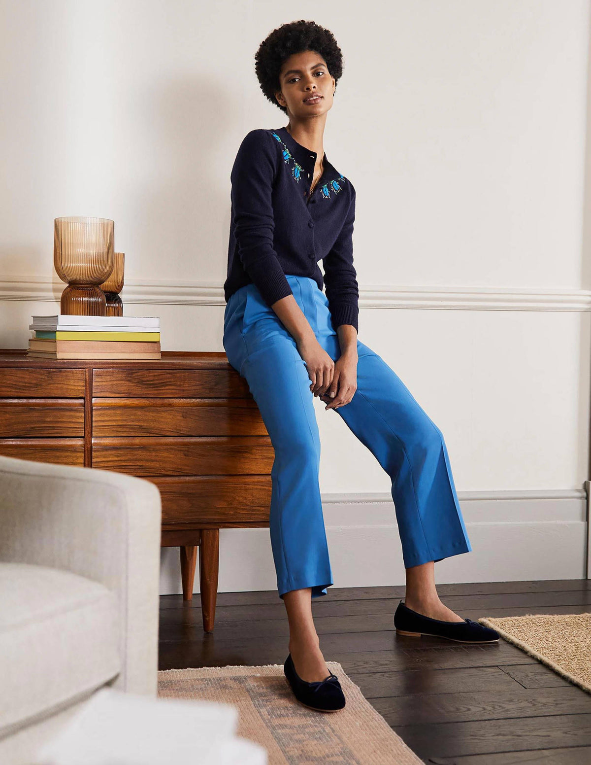 Embellished Cardigan-Navy-4
