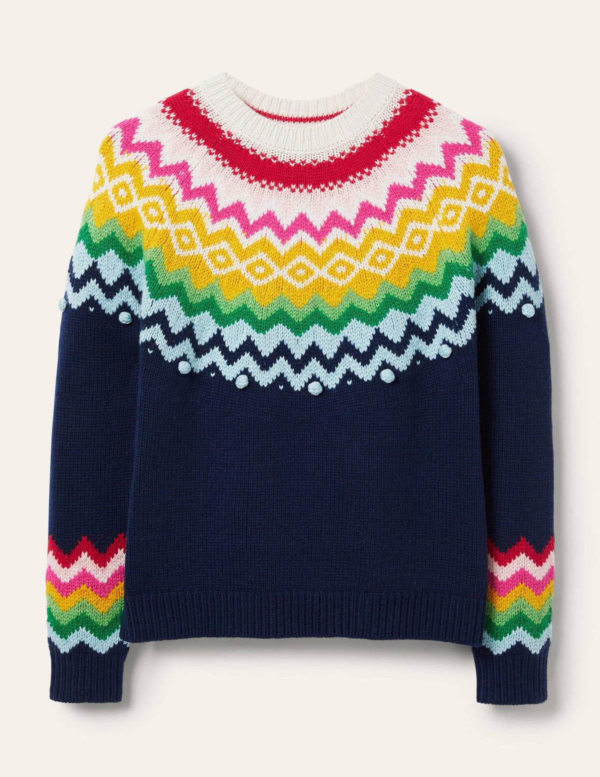 Relaxed Fair Isle Sweater-Starboard Blue - Image 5
