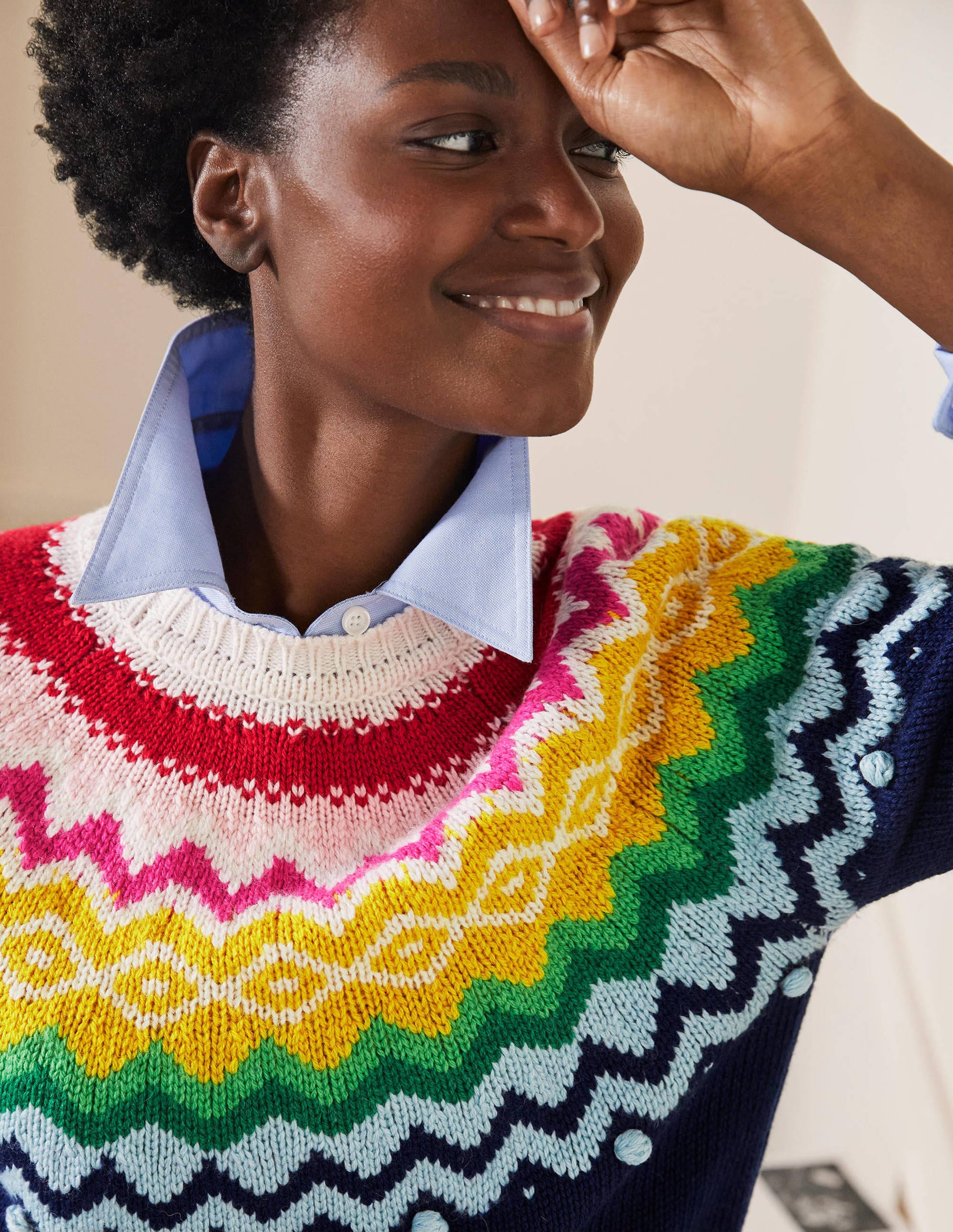 Relaxed Fair Isle Sweater-Starboard Blue - Image 2
