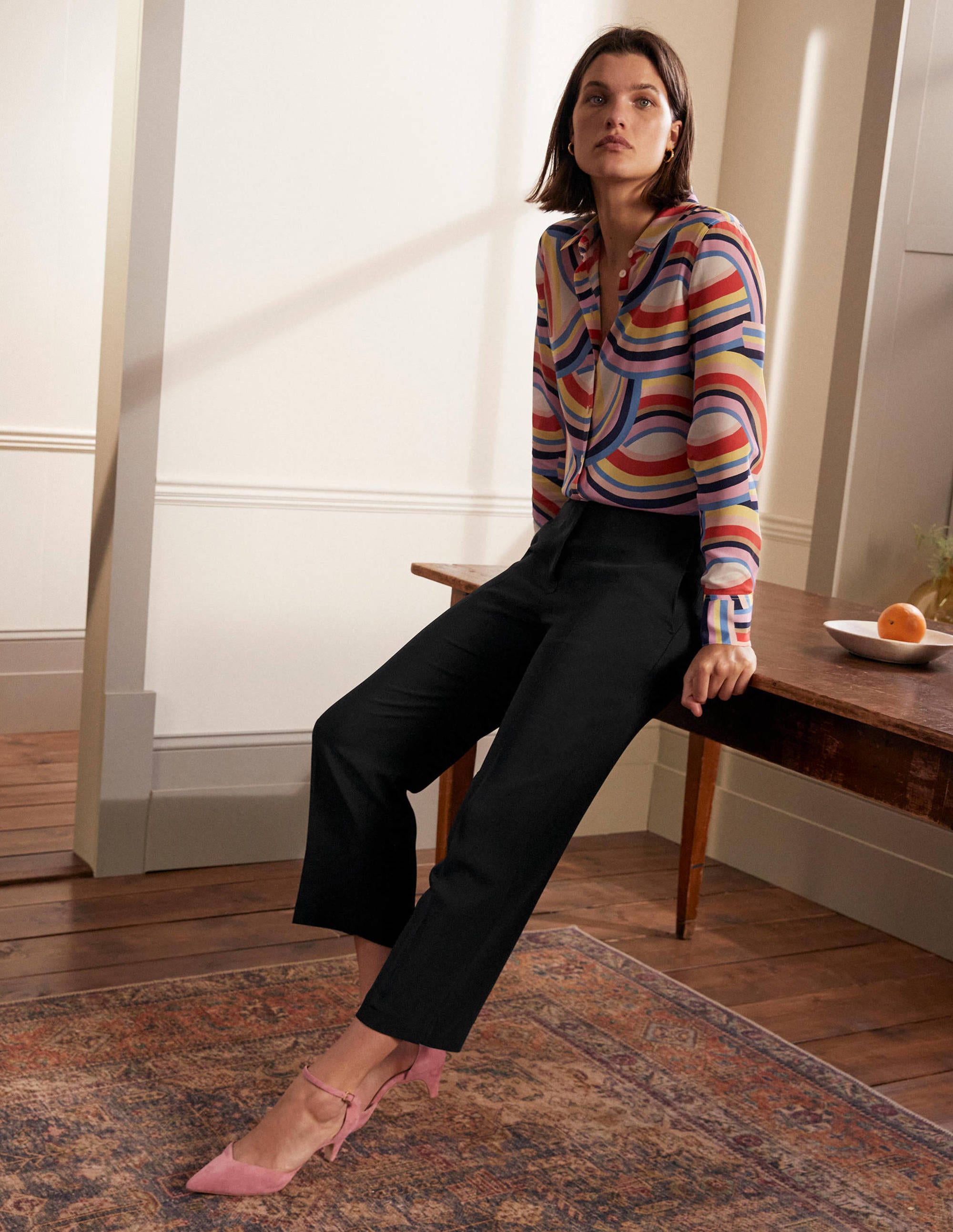 Albemarle Cropped Pants-Black - Image 1