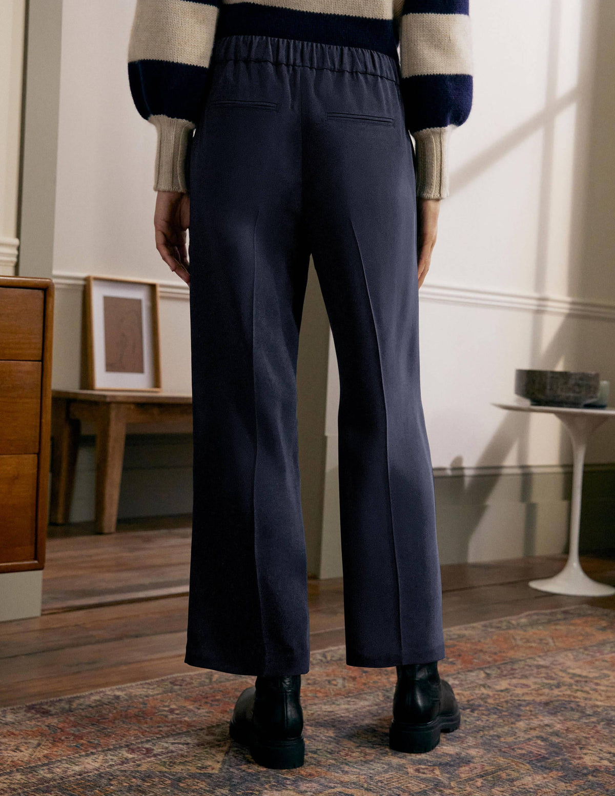 Albemarle Cropped Pants-Navy - Image 3
