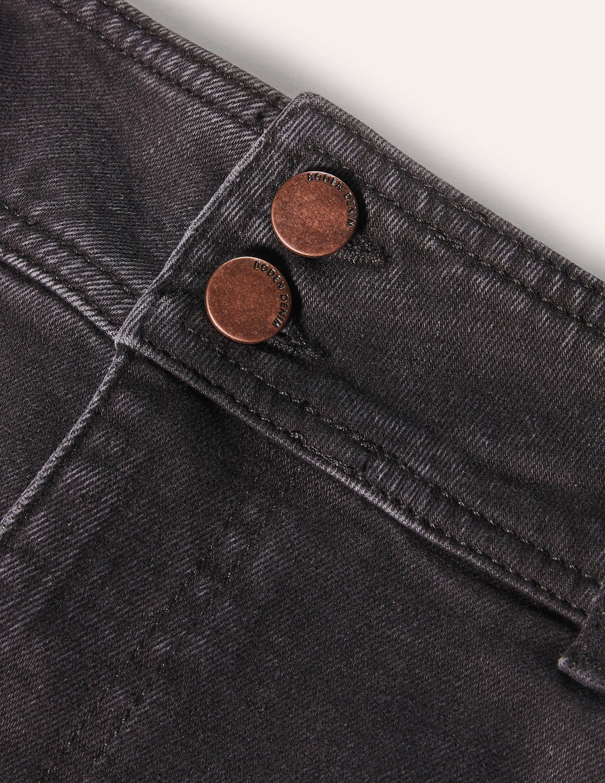 Wide Leg Denim Culottes-Washed Black-5