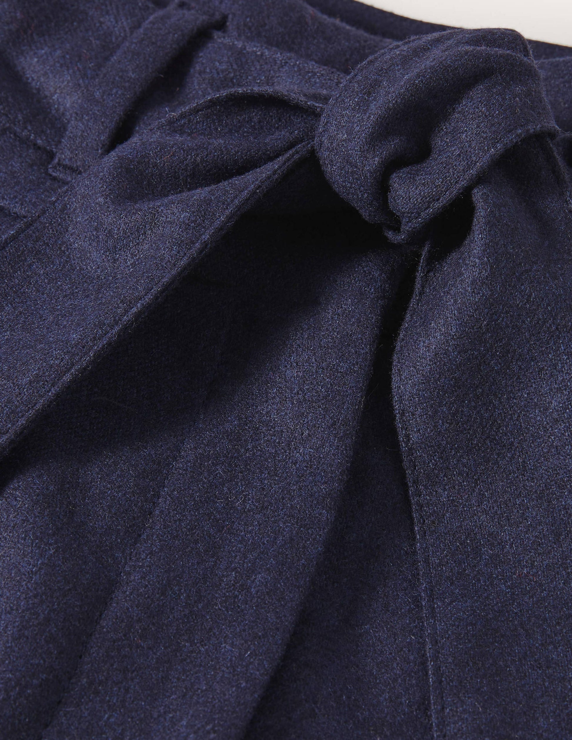 Tie Waist Wide Leg Pants-Navy-5