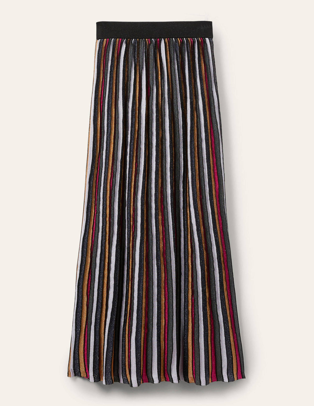 Knitted Party Skirt-Multi Lurex Stripe-6