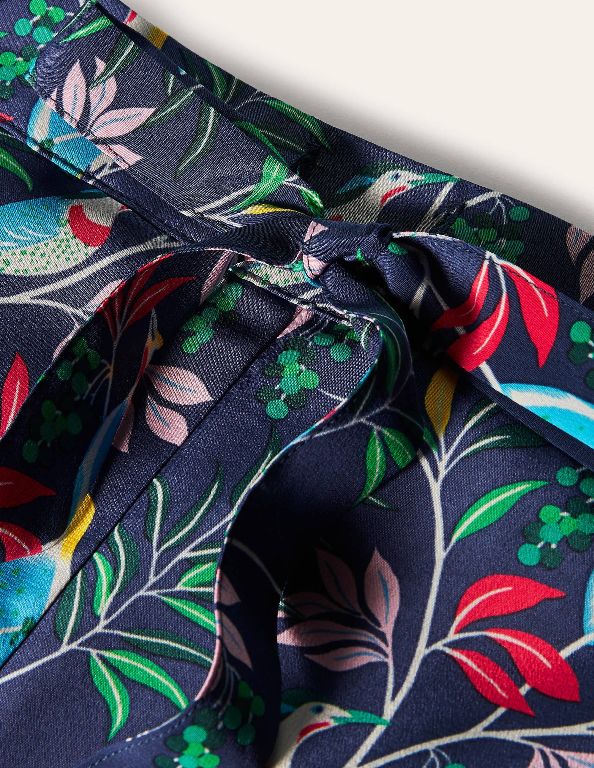Silk Cami Pajama Set-Navy, Berry Bird - Image 6
