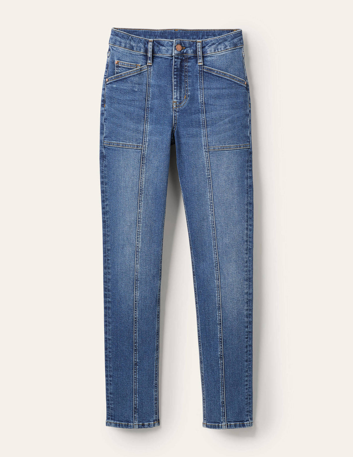 Seam Detail Skinny Jeans-Light Vintage - Image 6