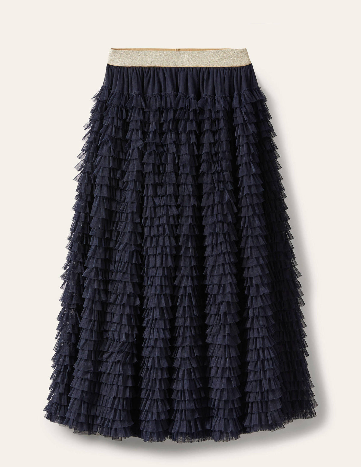 Tulle Midi Skirt-Navy - Image 5