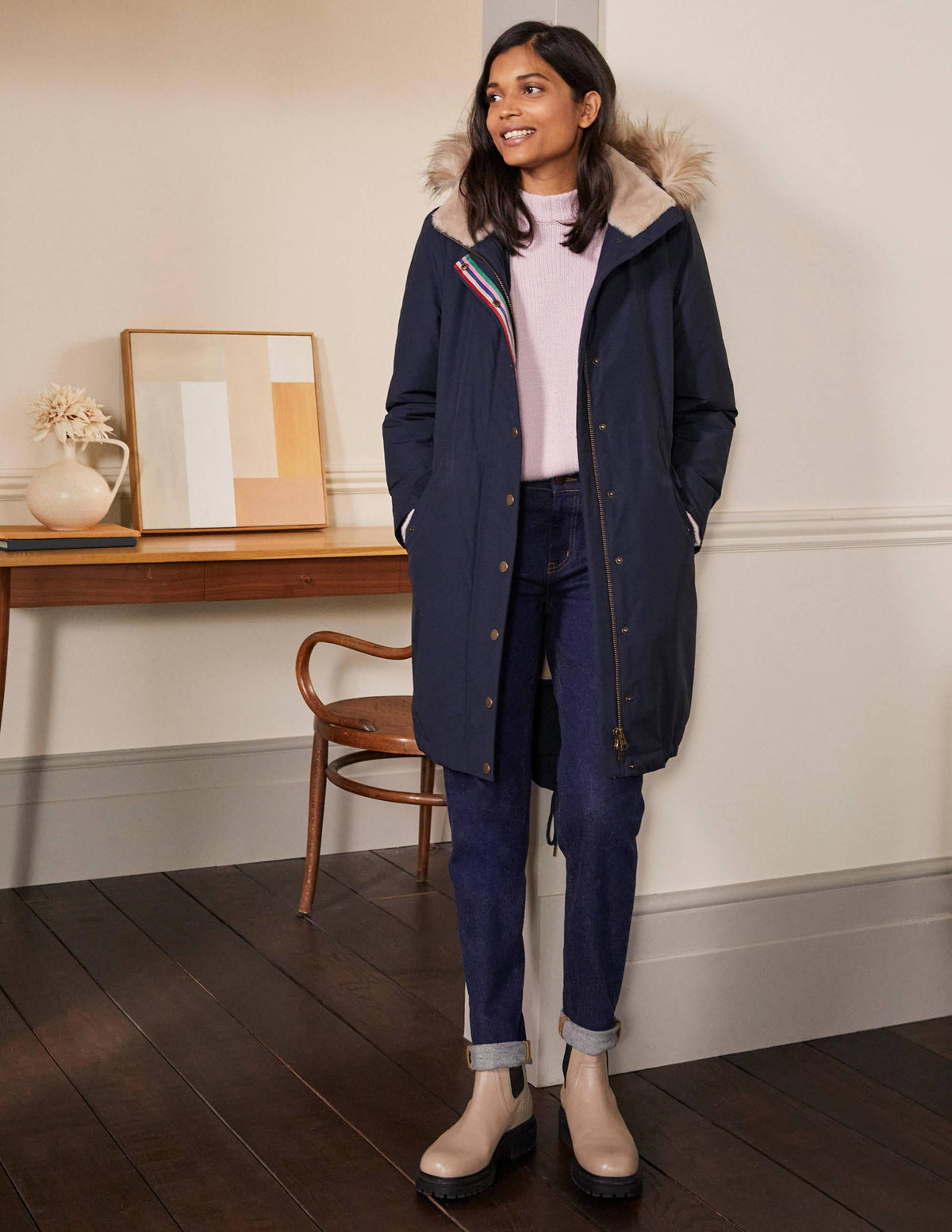 Dunbar Waterproof Parka-Navy-1