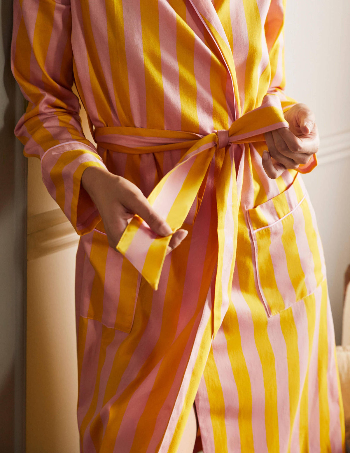 Janie Robe-Milkshake and Wasp Stripe-1
