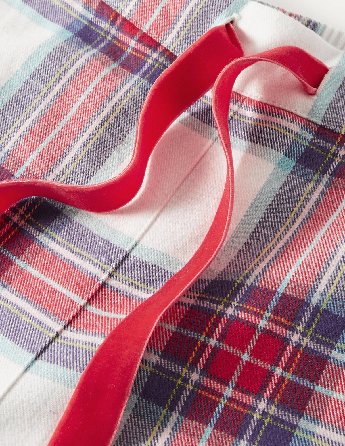 Vanessa Cosy Pajama Set-Ivory and Rockabilly Red Check - Image 5