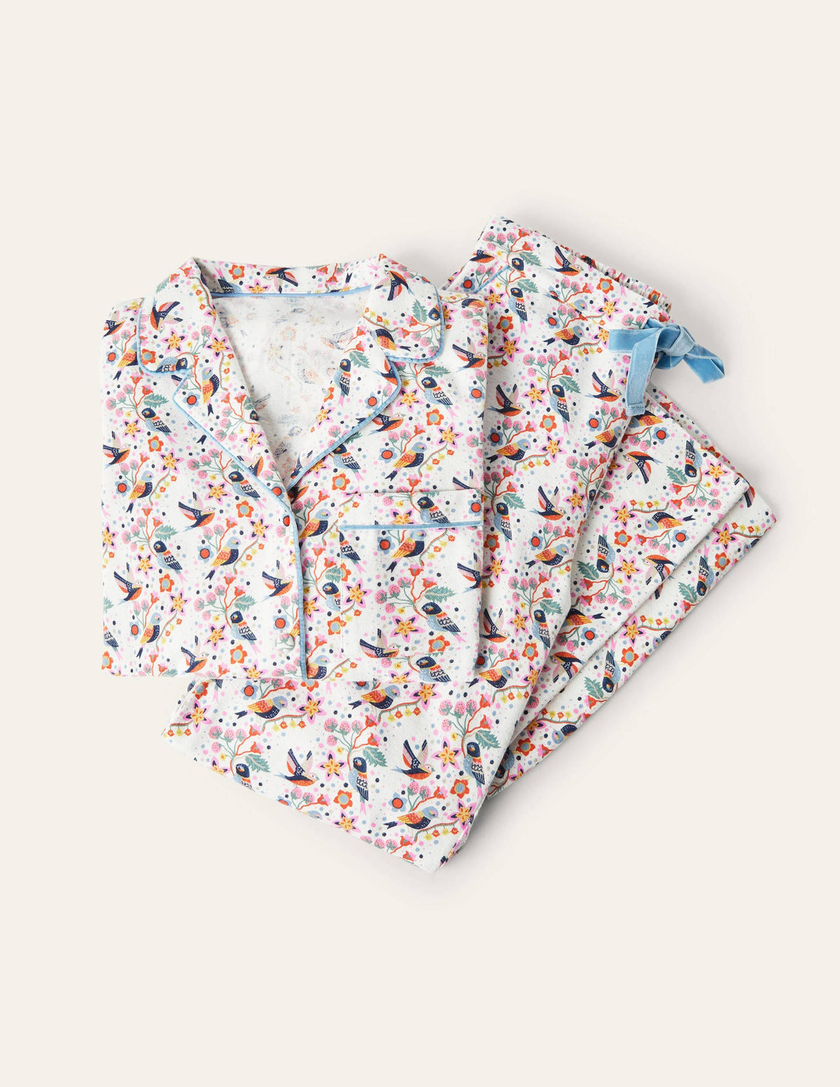 Vanessa Cosy Pajama Set-Ivory, Pretty Bird - Image 5