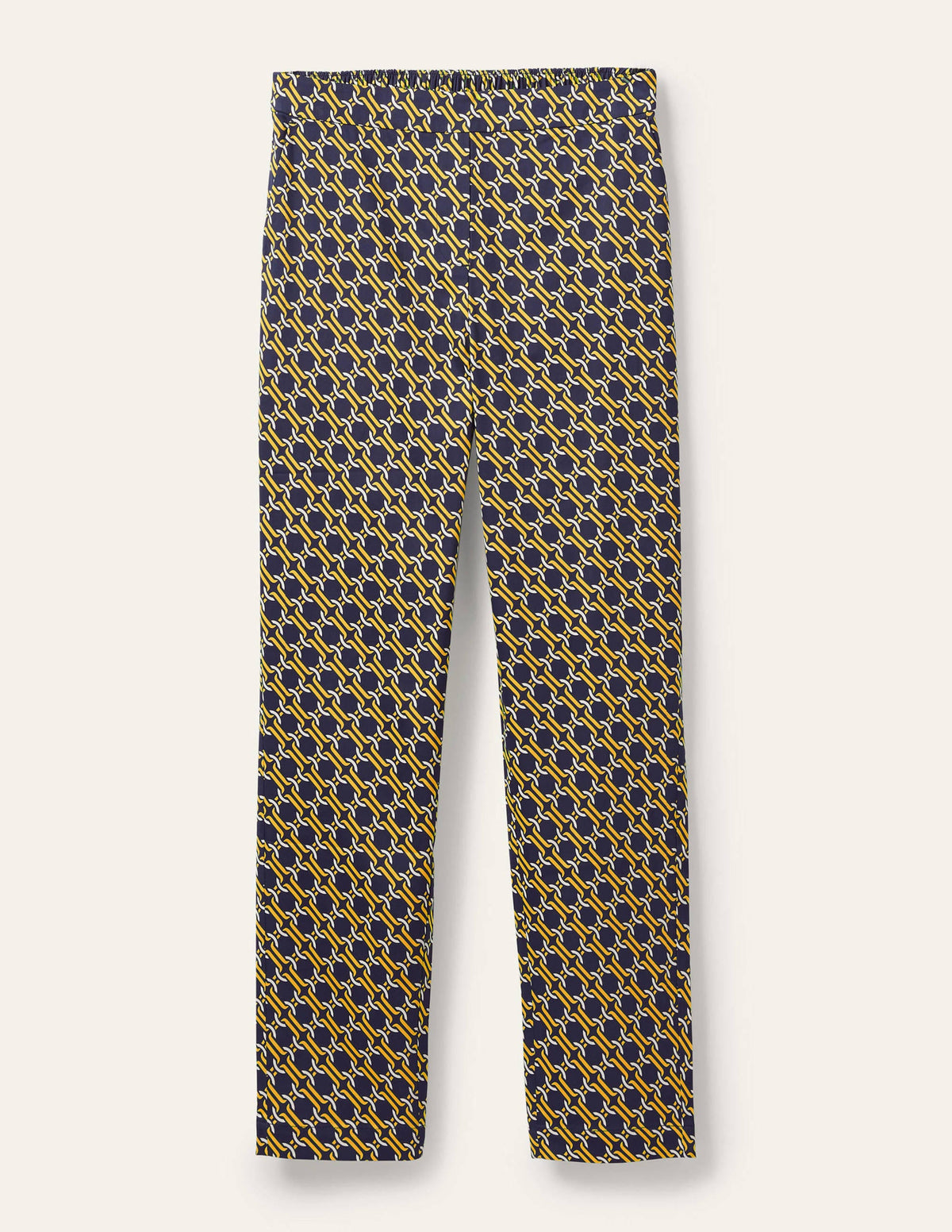 Pull On Pants-Navy, Chain Geo-7