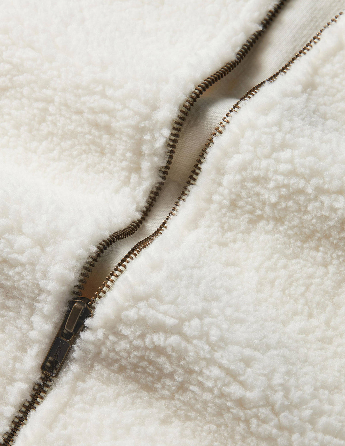 Teddy Zip-Through Jacket-Ivory - Image 7