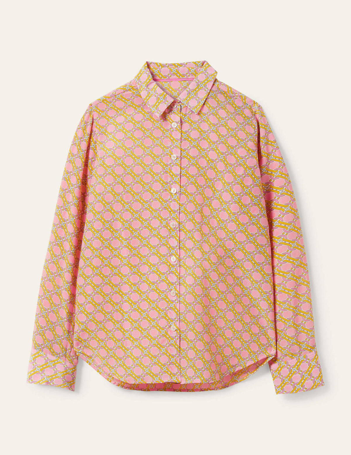Silk Shirt-Dusk Cloud Pink, Chain Geo-5