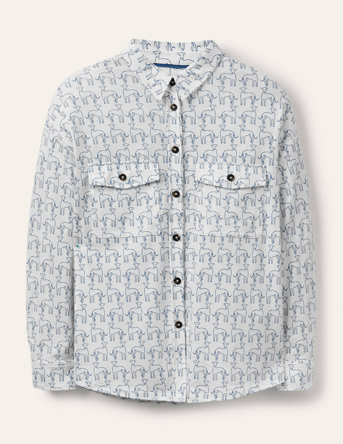 Relaxed Jersey Shirt-Ivory, Greyhounds - Image 6