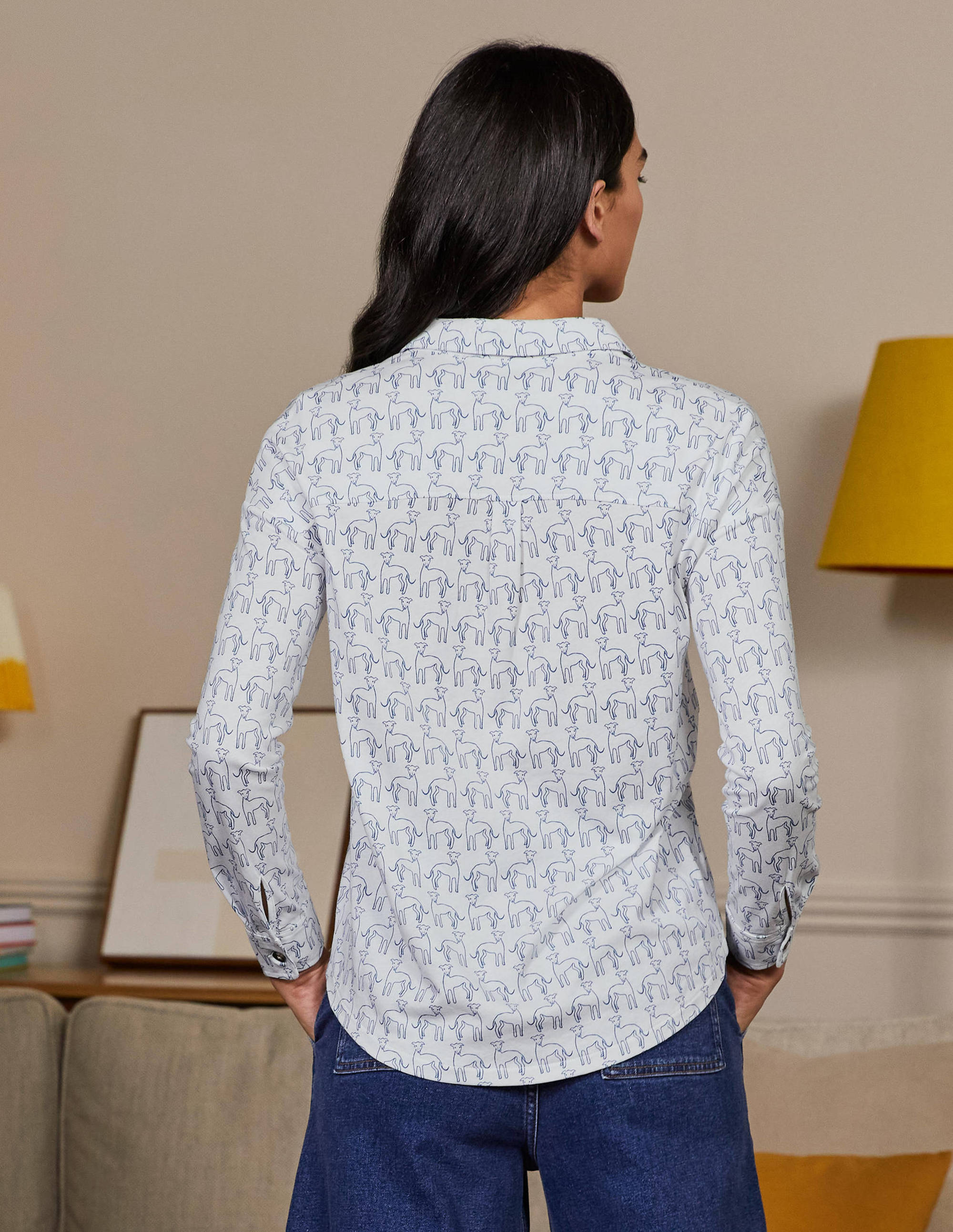 Relaxed Jersey Shirt-Ivory, Greyhounds - Image 2