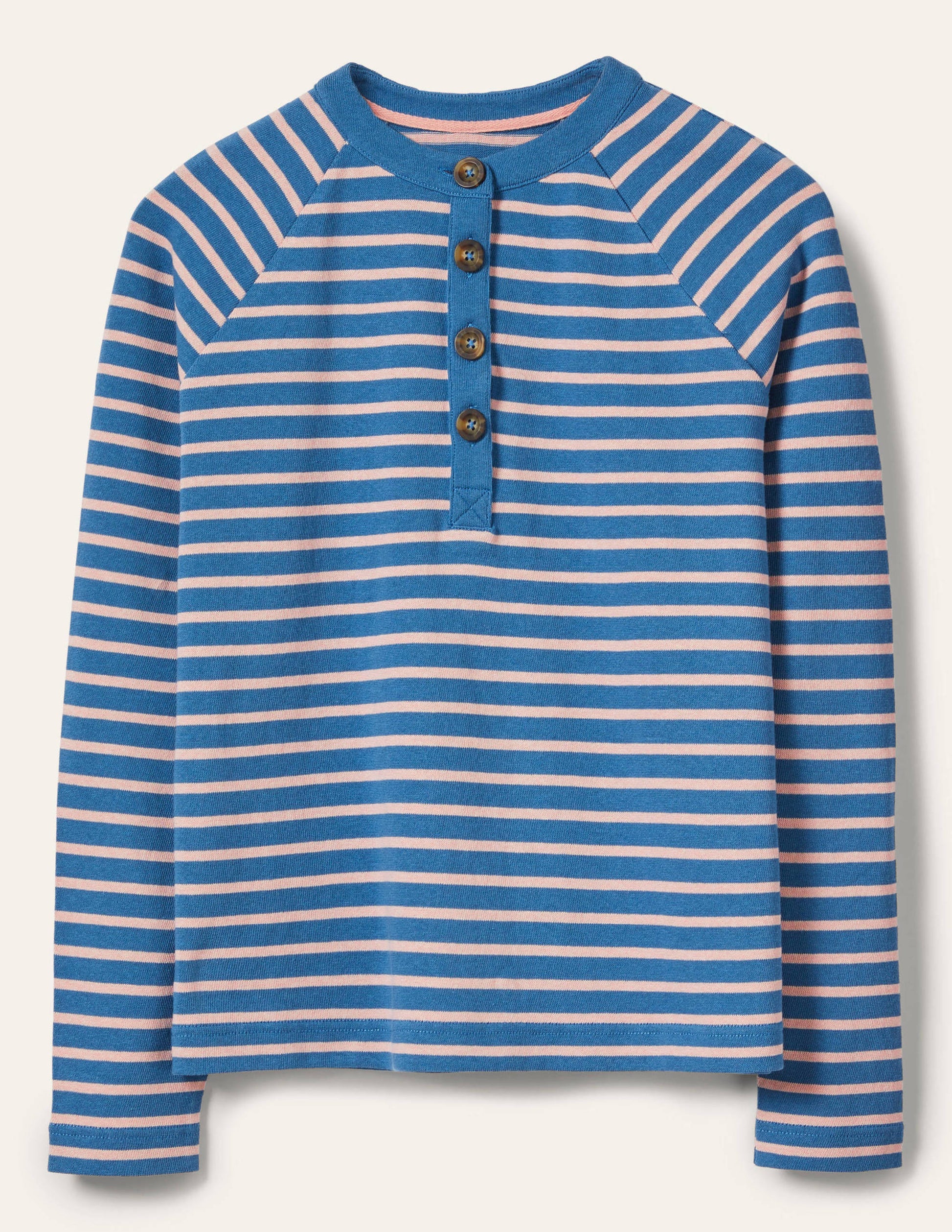 Mariner Henley Top-Blue Ribbon/Milkshake-6