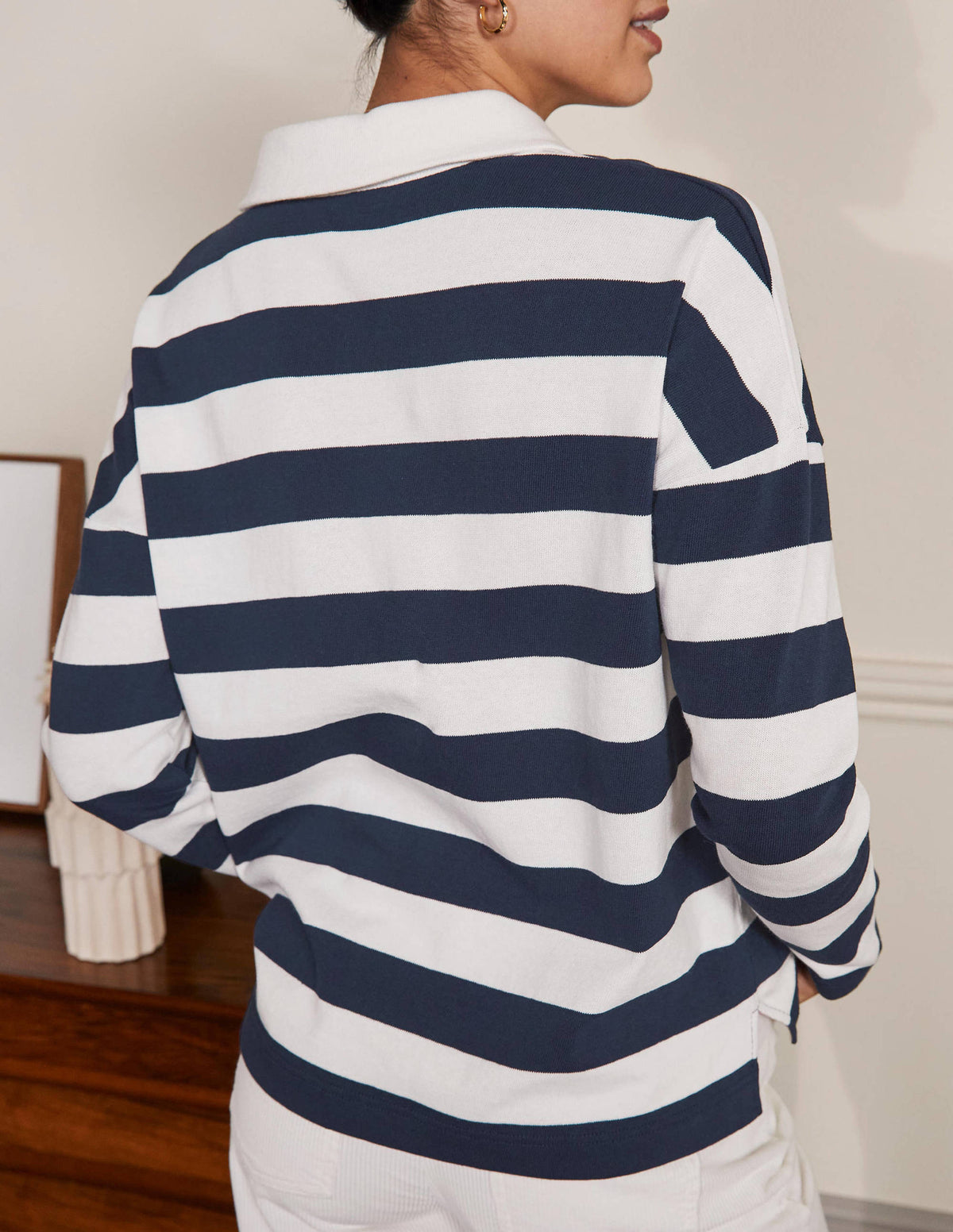 Phillipa Rugby Top-Navy/Ivory - Image 2
