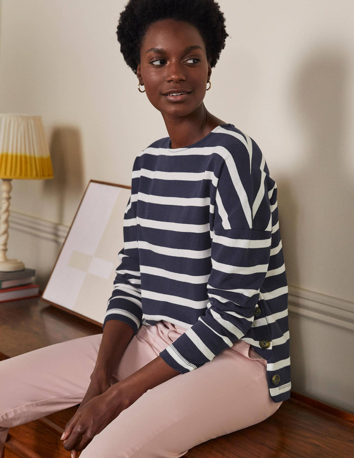 Sophie Long Sleeve Breton-Navy/Ivory - Image 4