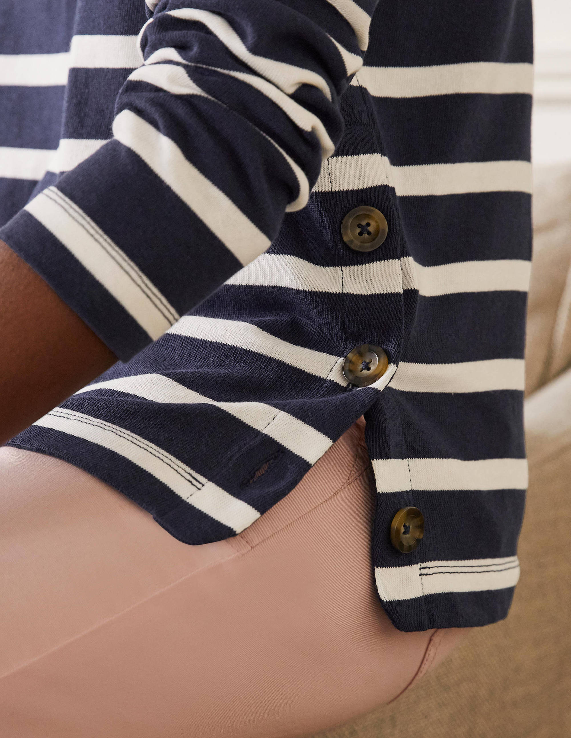 Sophie Long Sleeve Breton-Navy/Ivory - Image 1