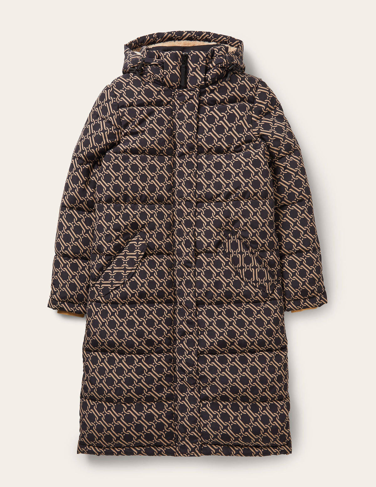 Skye Puffer Coat-Black, Chain Geo Large - Image 6