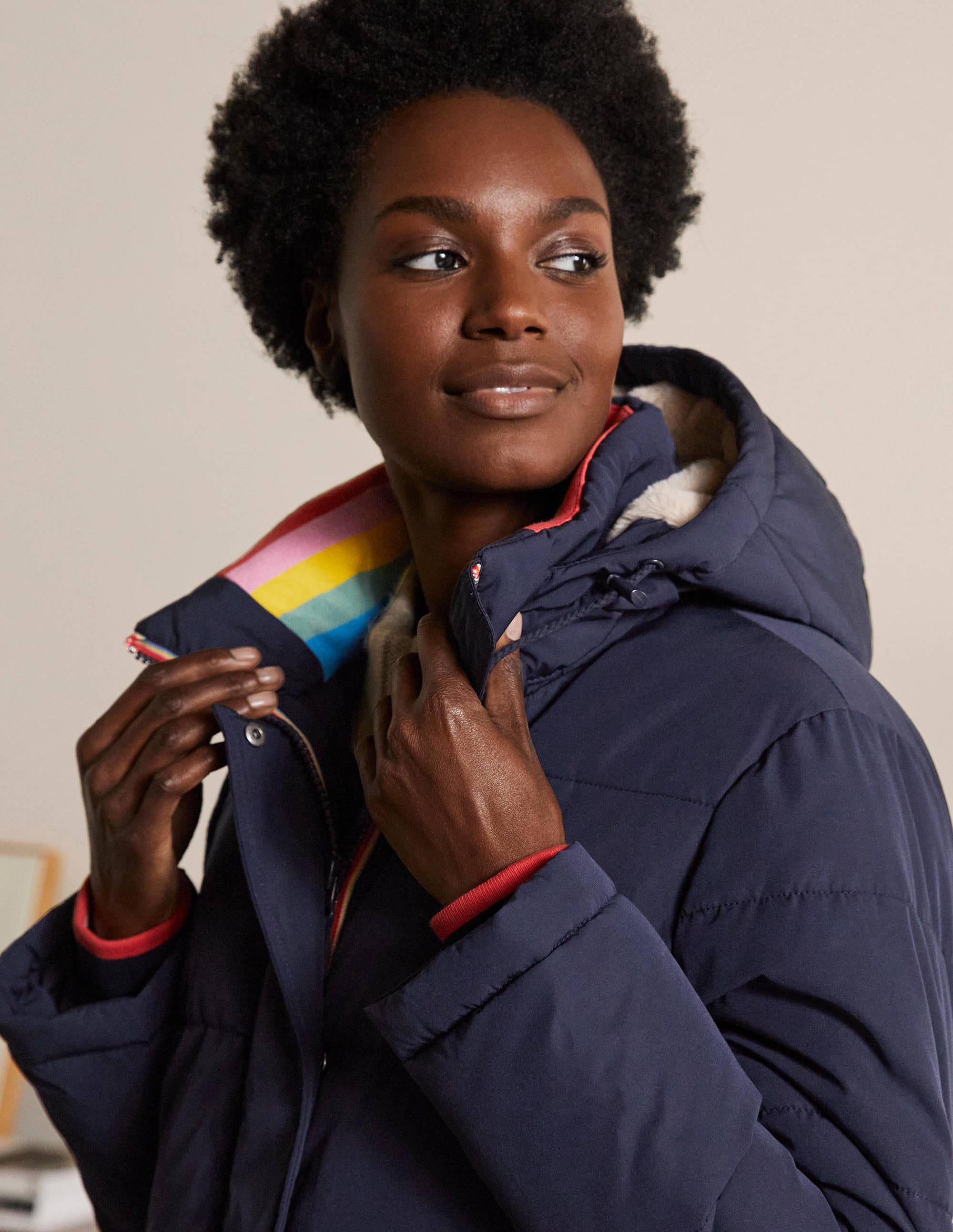 Skye Puffer Coat-Navy - Image 1