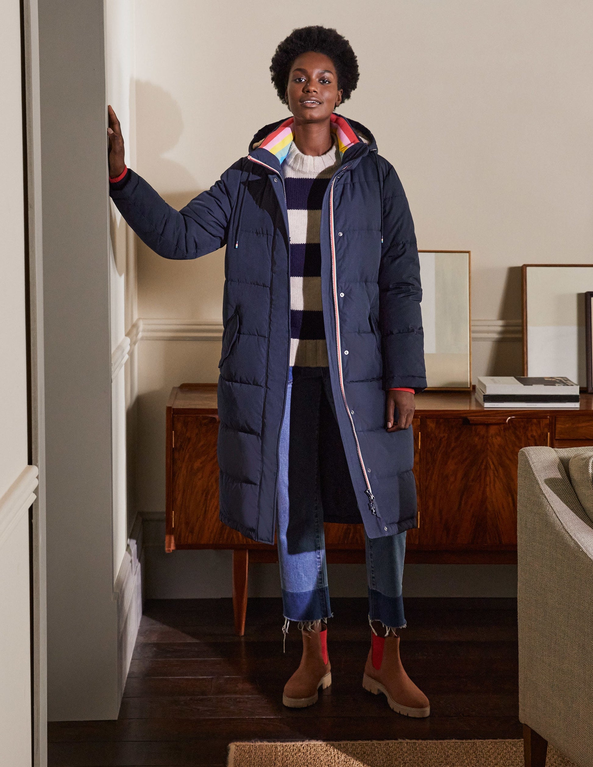 Skye Puffer Coat-Navy-3